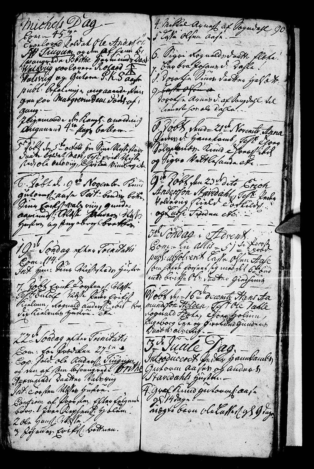 Vik sokneprestembete, SAB/A-81501: Parish register (official) no. A 1 /2, 1727-1739, p. 90