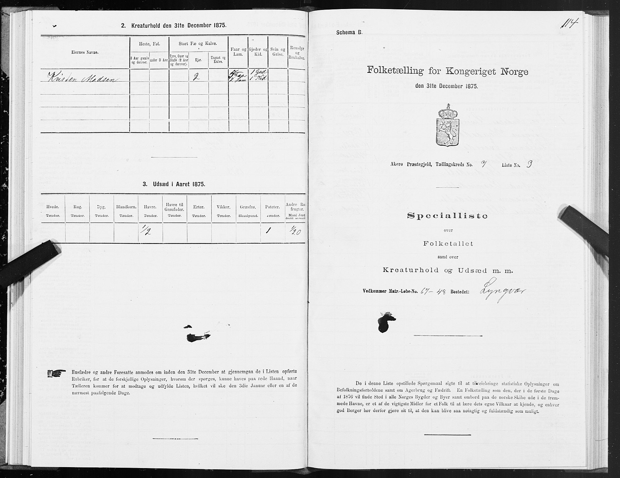 SAT, 1875 census for 1545P Aukra, 1875, p. 3114