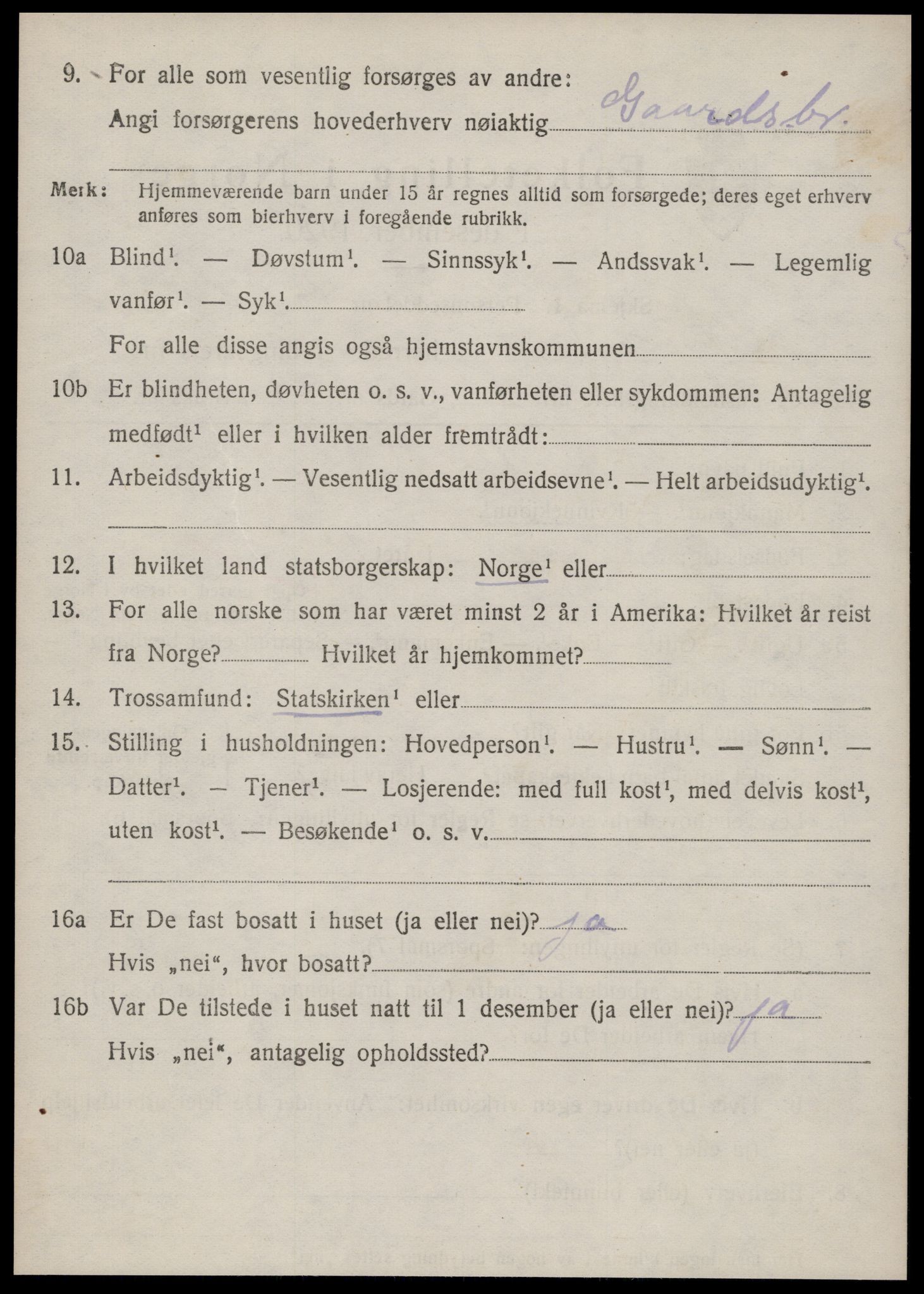 SAT, 1920 census for Borgund, 1920, p. 13435