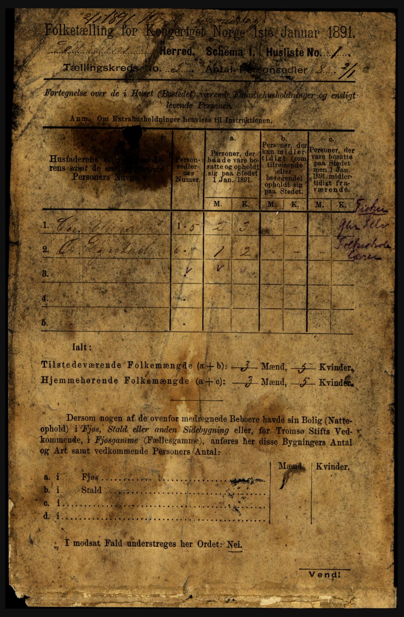 RA, 1891 census for 1851 Lødingen, 1891, p. 2268