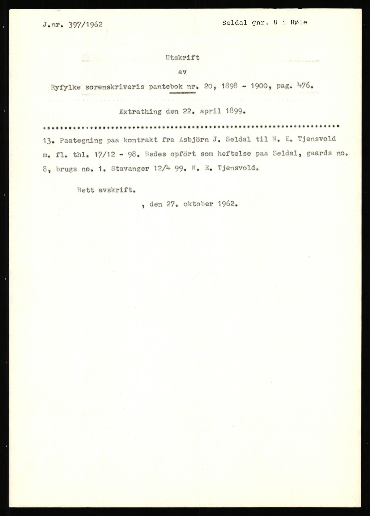Statsarkivet i Stavanger, AV/SAST-A-101971/03/Y/Yj/L0073: Avskrifter sortert etter gårdsnavn: Sandstøl ytre - Selland, 1750-1930, p. 385