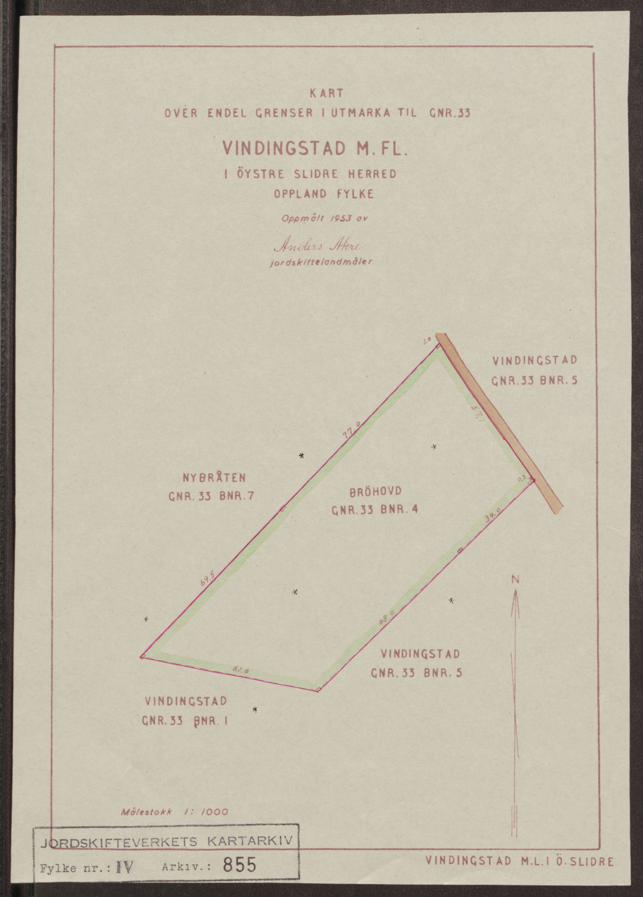 Jordskifteverkets kartarkiv, RA/S-3929/T, 1859-1988, p. 1073