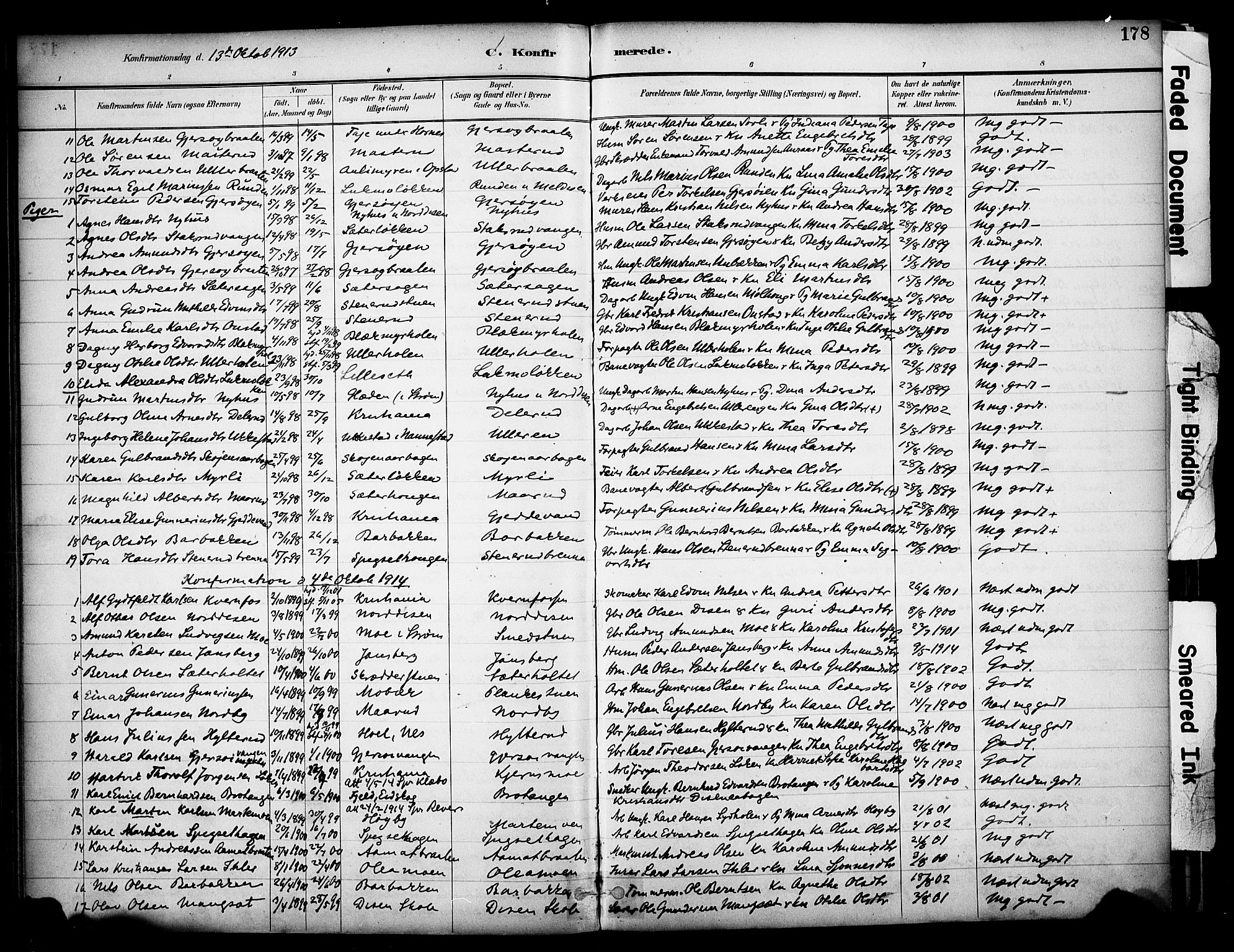 Sør-Odal prestekontor, AV/SAH-PREST-030/H/Ha/Haa/L0008: Parish register (official) no. 8, 1886-1922, p. 178