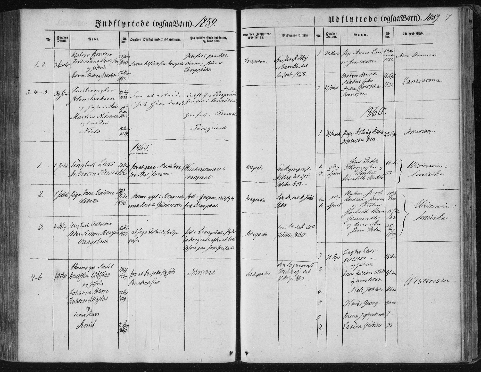 Kragerø kirkebøker, AV/SAKO-A-278/F/Fa/L0006: Parish register (official) no. 6, 1847-1861, p. 7