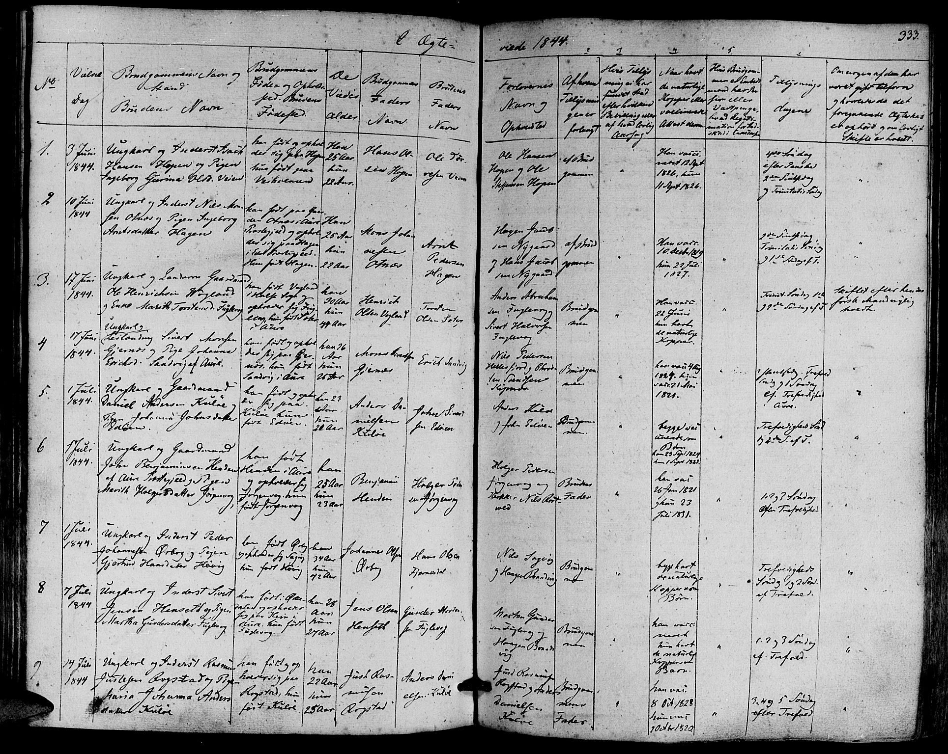 Ministerialprotokoller, klokkerbøker og fødselsregistre - Møre og Romsdal, AV/SAT-A-1454/581/L0936: Parish register (official) no. 581A04, 1836-1852, p. 333