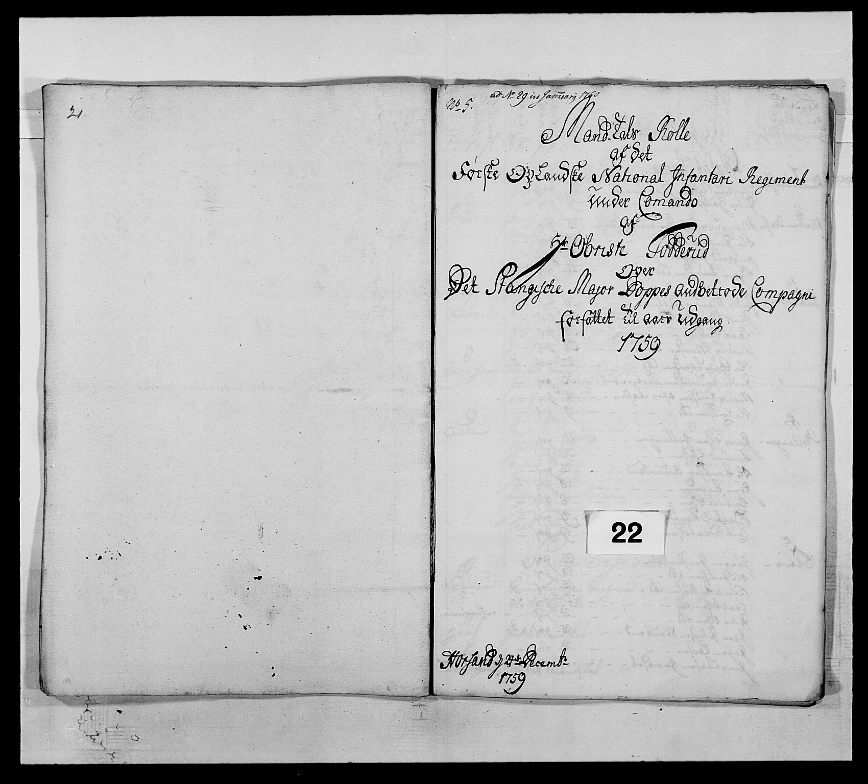 Kommanderende general (KG I) med Det norske krigsdirektorium, AV/RA-EA-5419/E/Ea/L0503: 1. Opplandske regiment, 1756-1761, p. 234