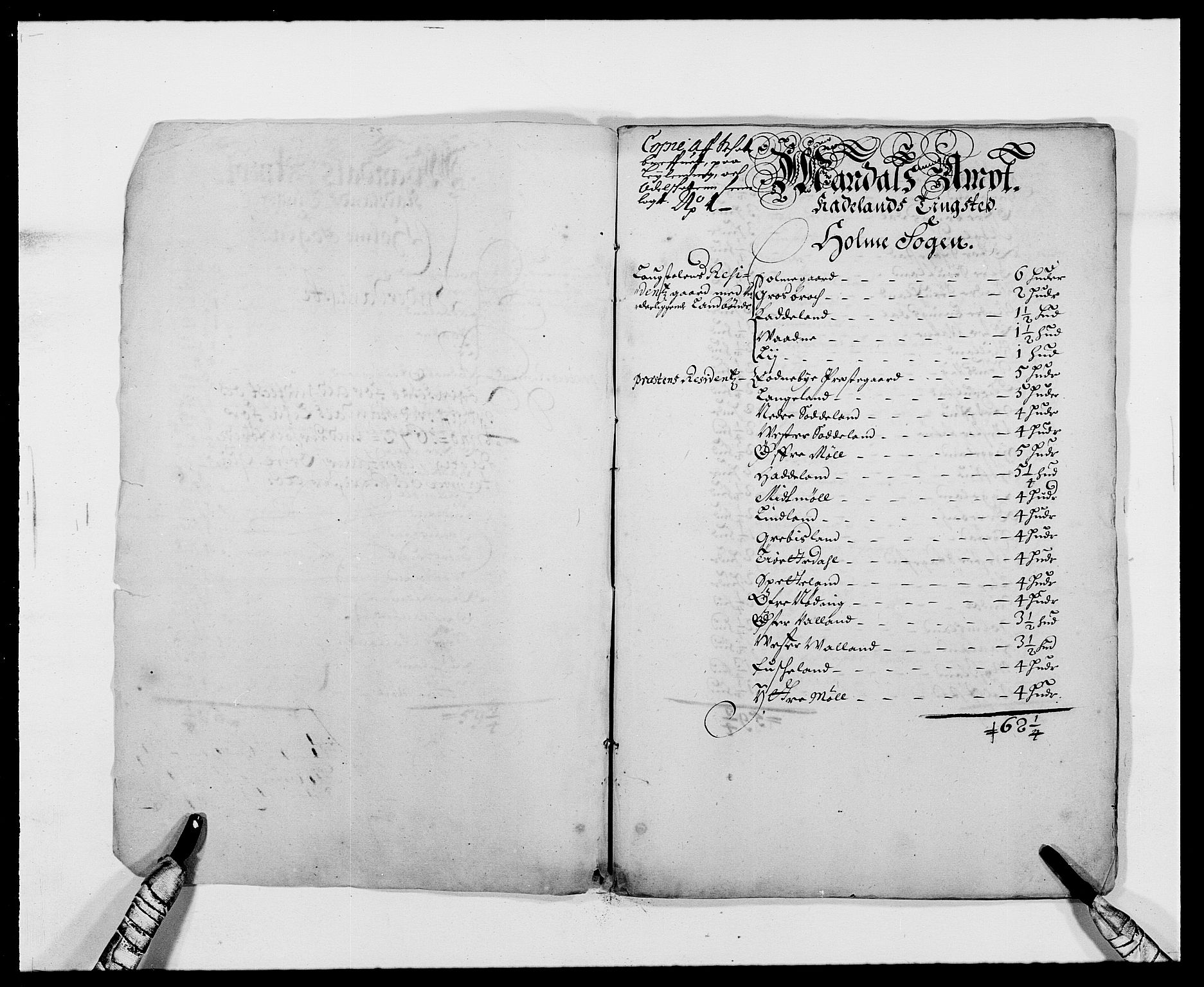 Rentekammeret inntil 1814, Reviderte regnskaper, Fogderegnskap, RA/EA-4092/R42/L2539: Mandal fogderi, 1671-1675, p. 65