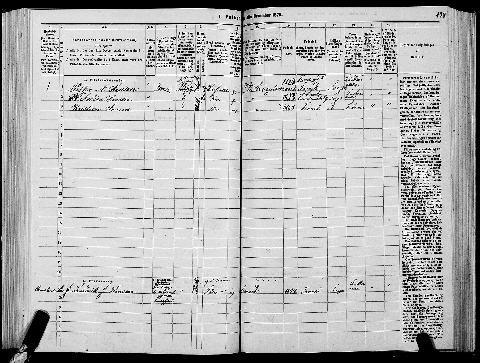 SATØ, 1875 census for 1902P Tromsø, 1875, p. 2198