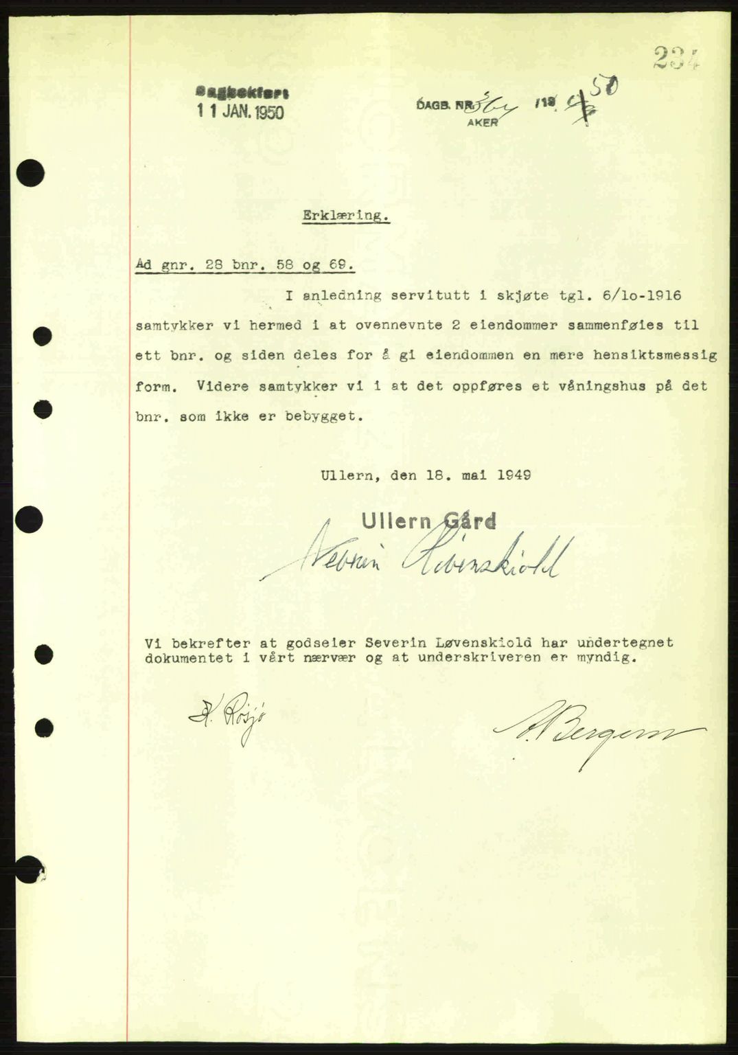 Oslo byskriverembete, AV/SAO-A-10227/G/Gb/Gbd/Gbda/L0017: Mortgage book no. A215, 1949-1950, Diary no: : 364/1950
