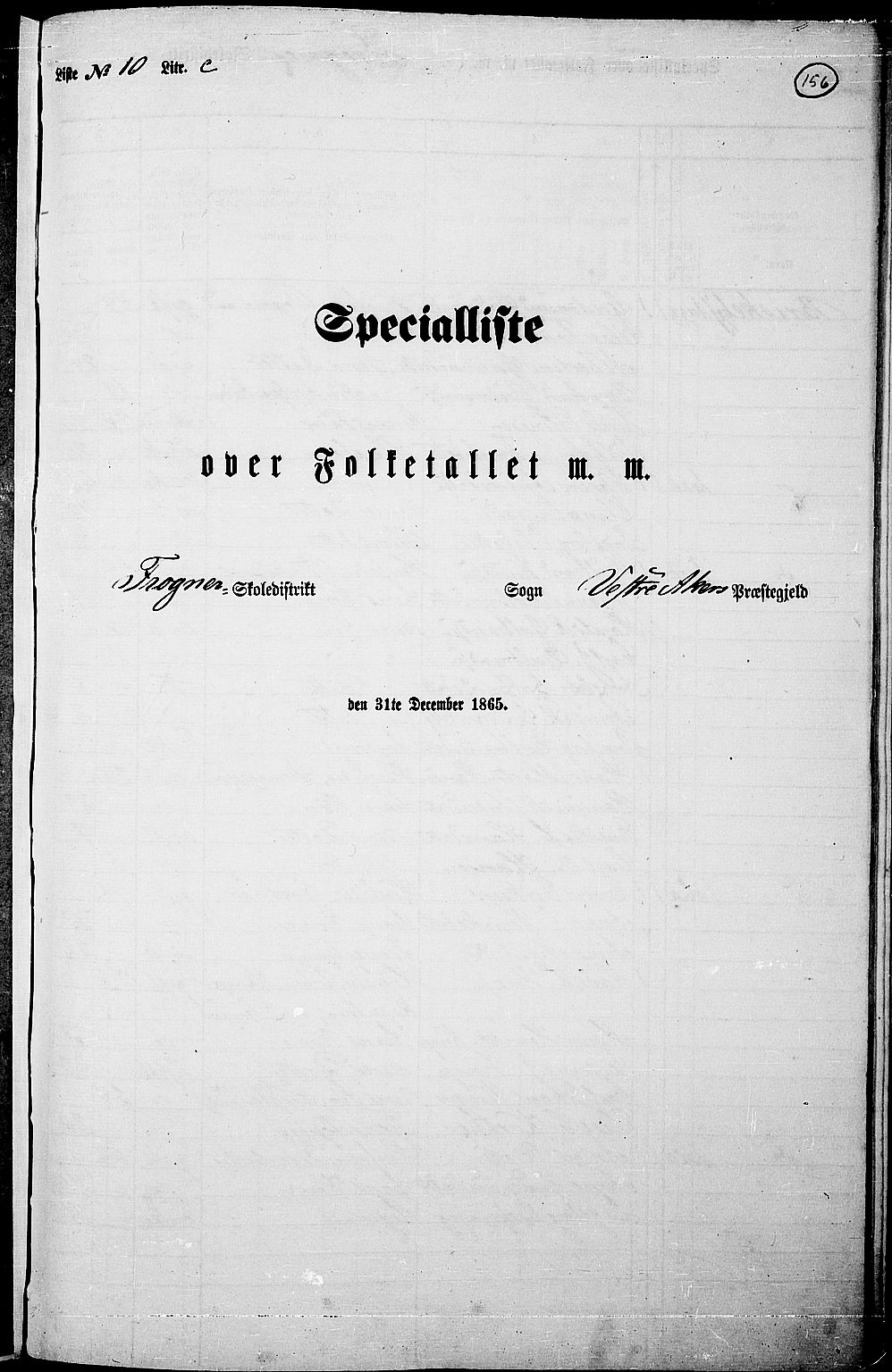 RA, 1865 census for Vestre Aker, 1865, p. 321