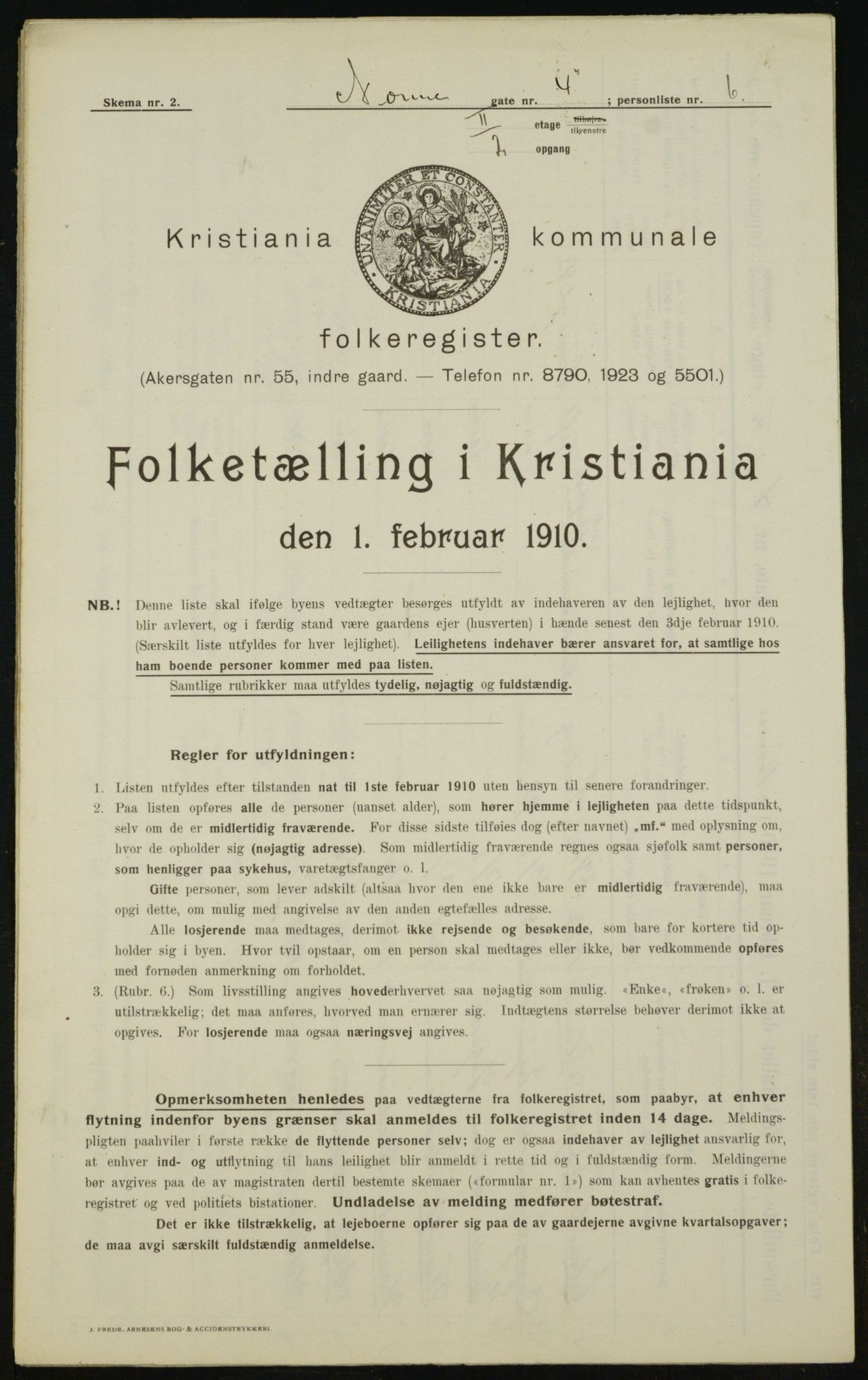 OBA, Municipal Census 1910 for Kristiania, 1910, p. 68925