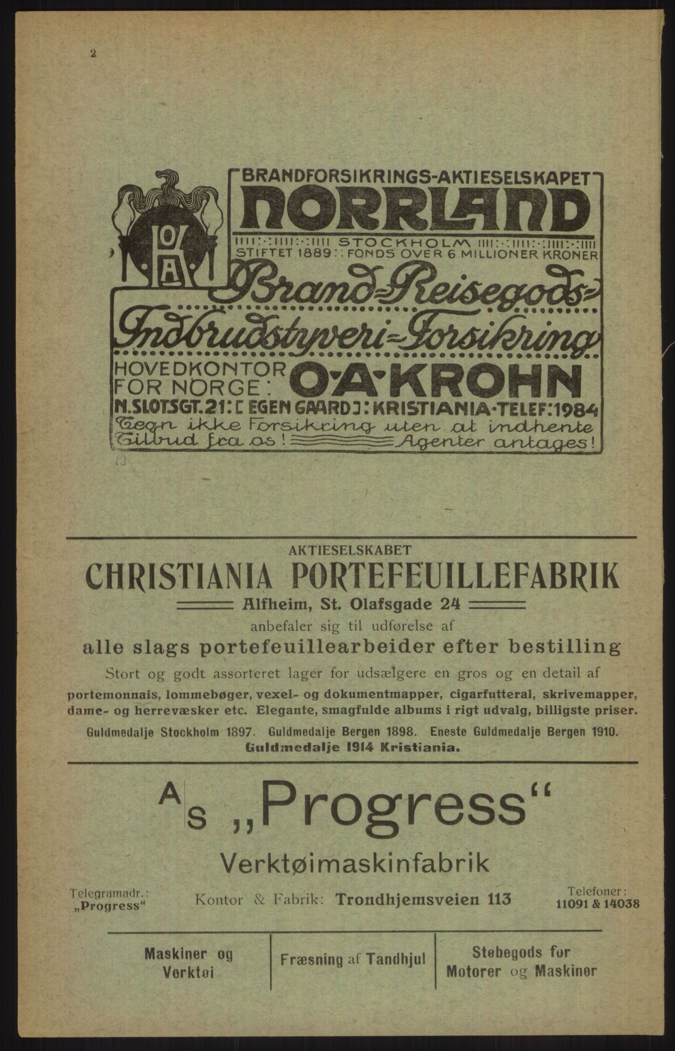 Kristiania/Oslo adressebok, PUBL/-, 1915, p. 2