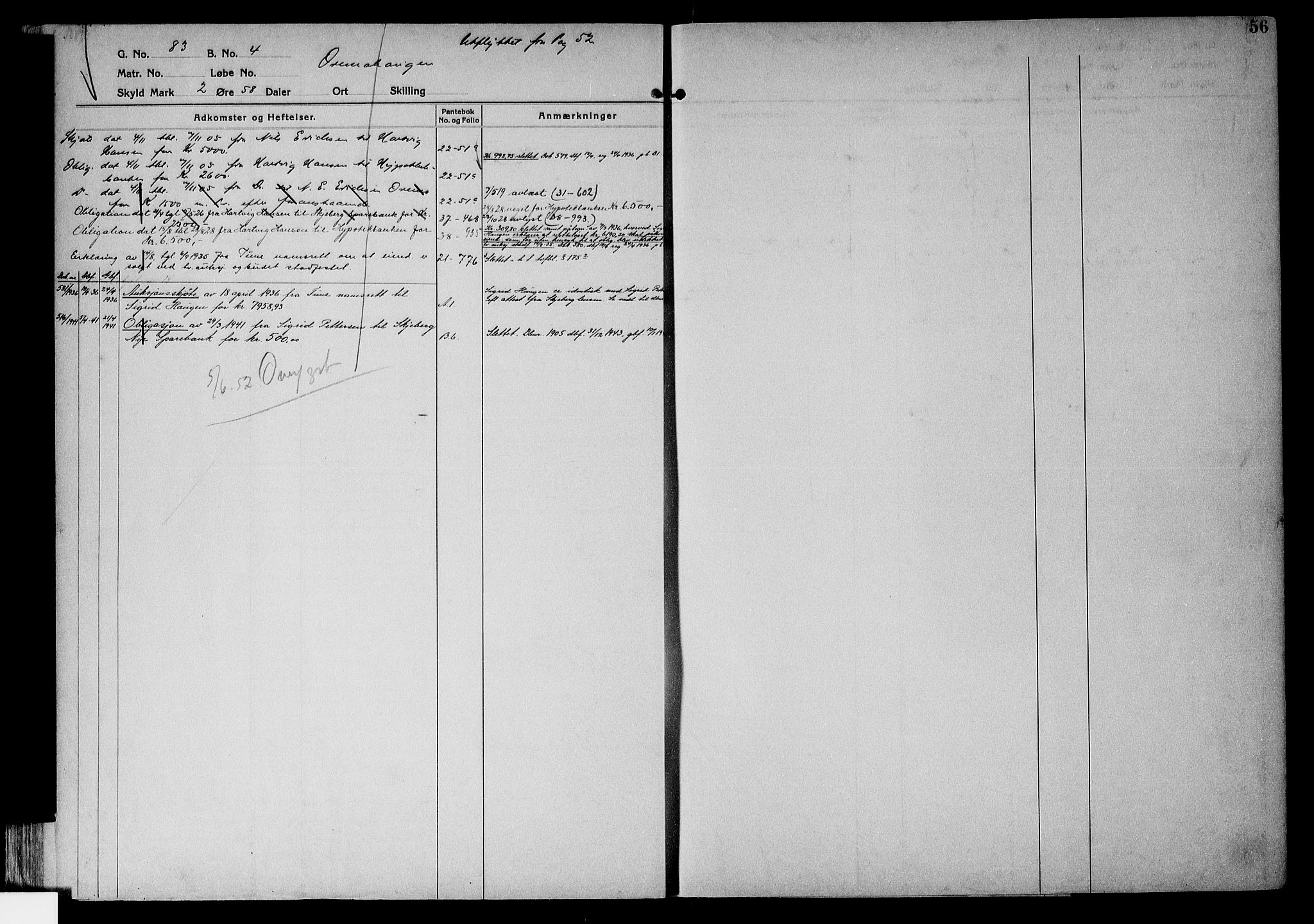 Tune sorenskriveri, AV/SAO-A-10470/G/Ga/Gab/Gabf/L0002a: Mortgage register no. VI 2a, 1910-1953, p. 56