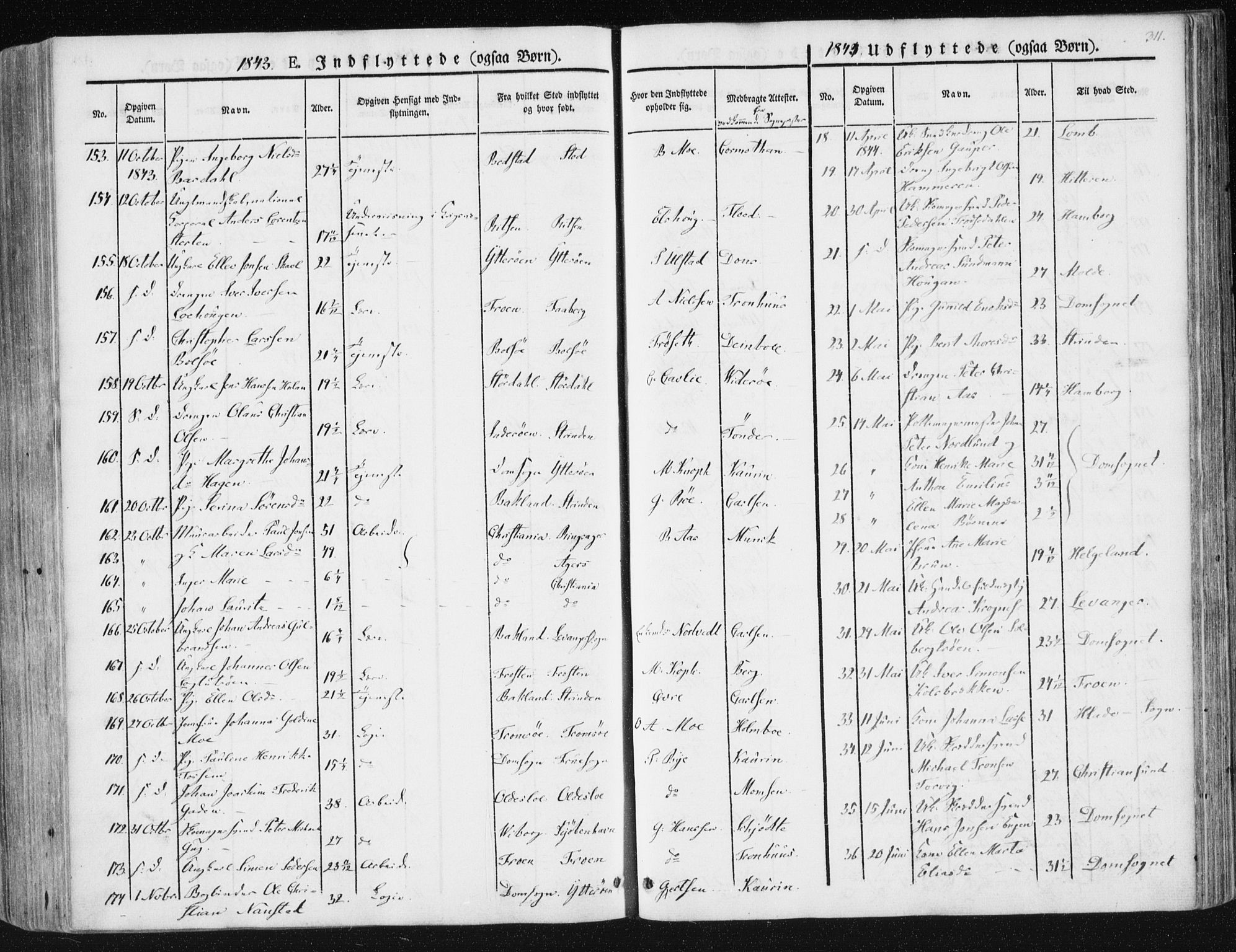 Ministerialprotokoller, klokkerbøker og fødselsregistre - Sør-Trøndelag, SAT/A-1456/602/L0110: Parish register (official) no. 602A08, 1840-1854, p. 311