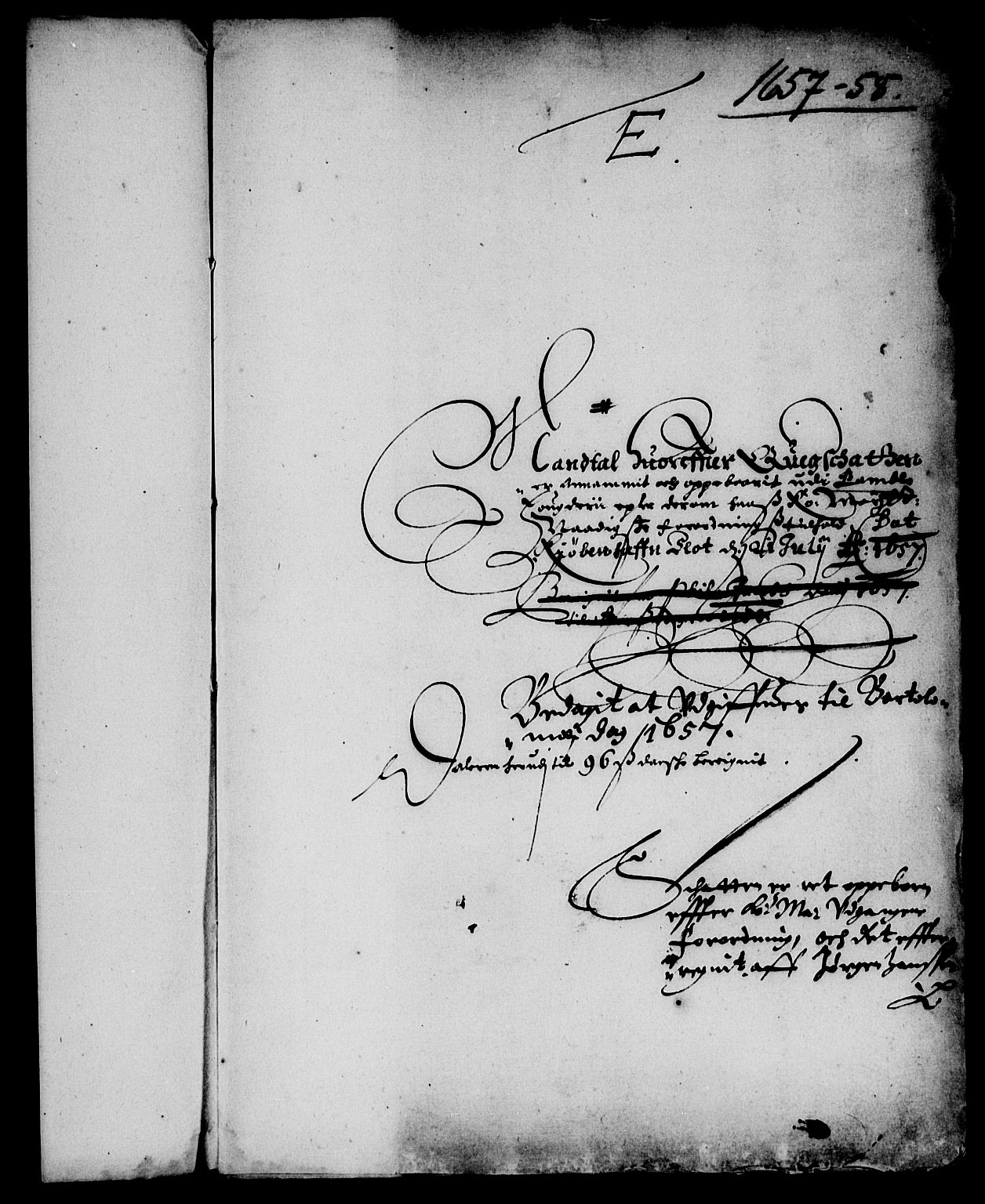 Rentekammeret inntil 1814, Reviderte regnskaper, Lensregnskaper, RA/EA-5023/R/Rb/Rbp/L0044: Bratsberg len, 1657-1658