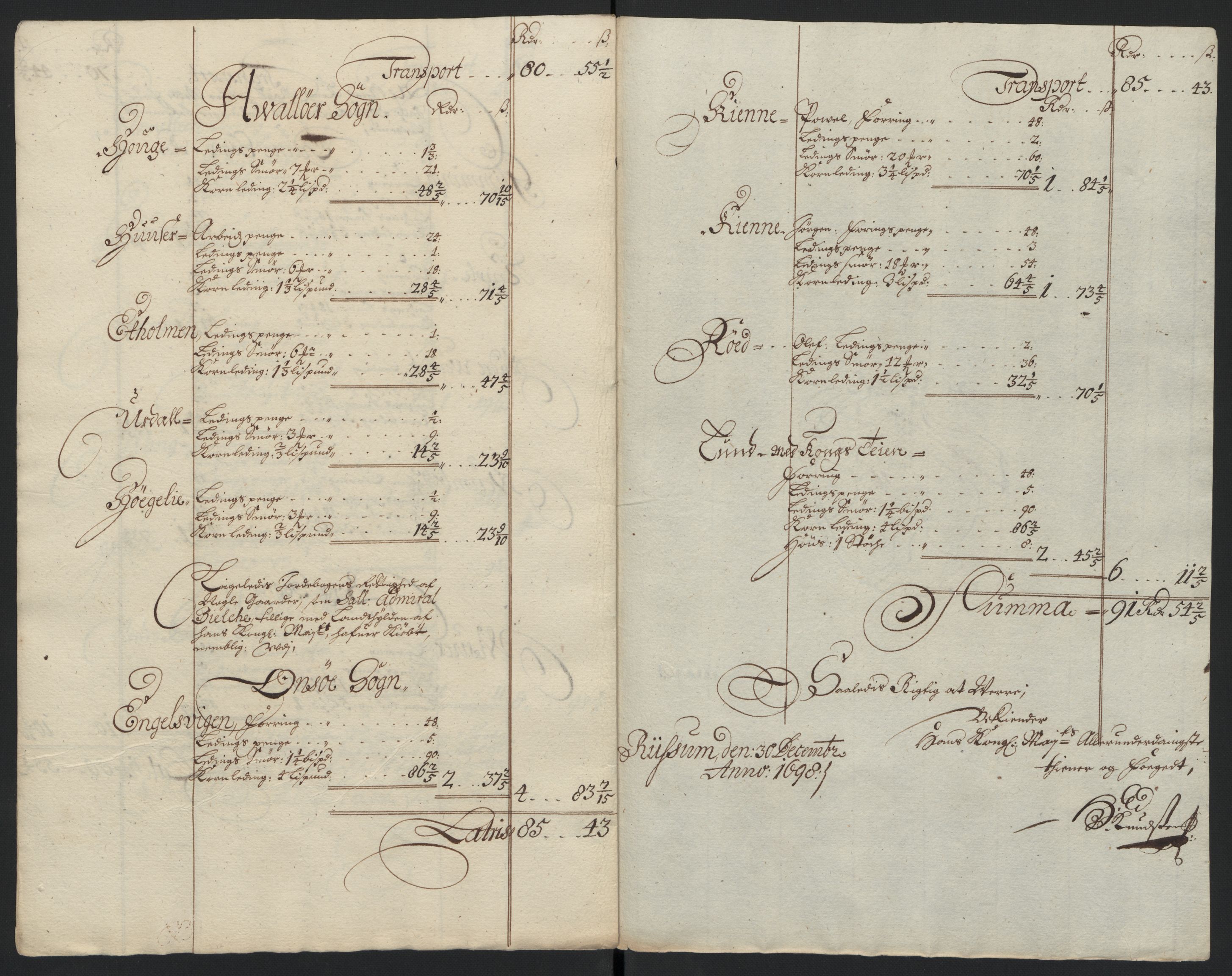 Rentekammeret inntil 1814, Reviderte regnskaper, Fogderegnskap, AV/RA-EA-4092/R04/L0127: Fogderegnskap Moss, Onsøy, Tune, Veme og Åbygge, 1698, p. 138