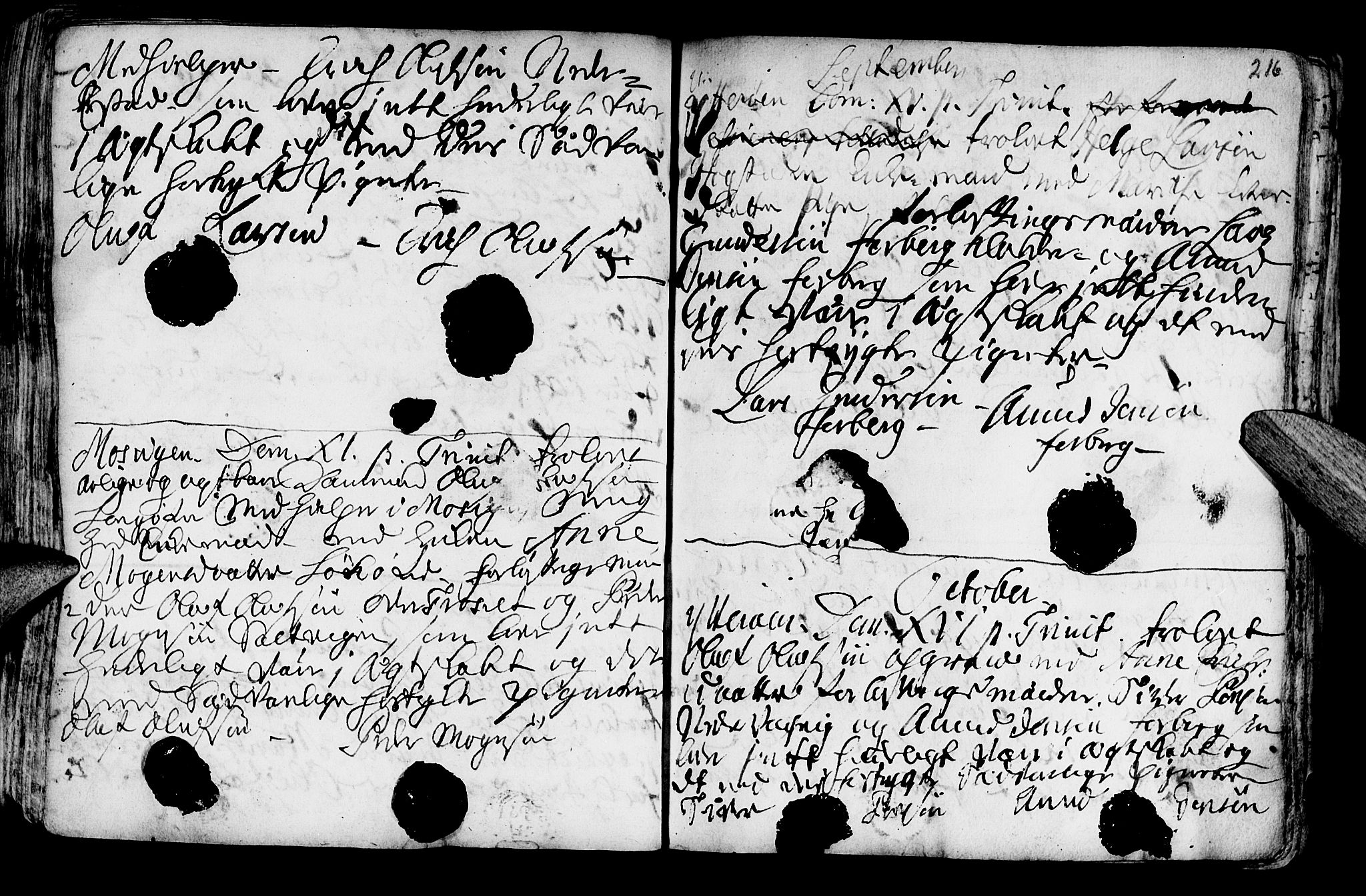 Ministerialprotokoller, klokkerbøker og fødselsregistre - Nord-Trøndelag, SAT/A-1458/722/L0215: Parish register (official) no. 722A02, 1718-1755, p. 216
