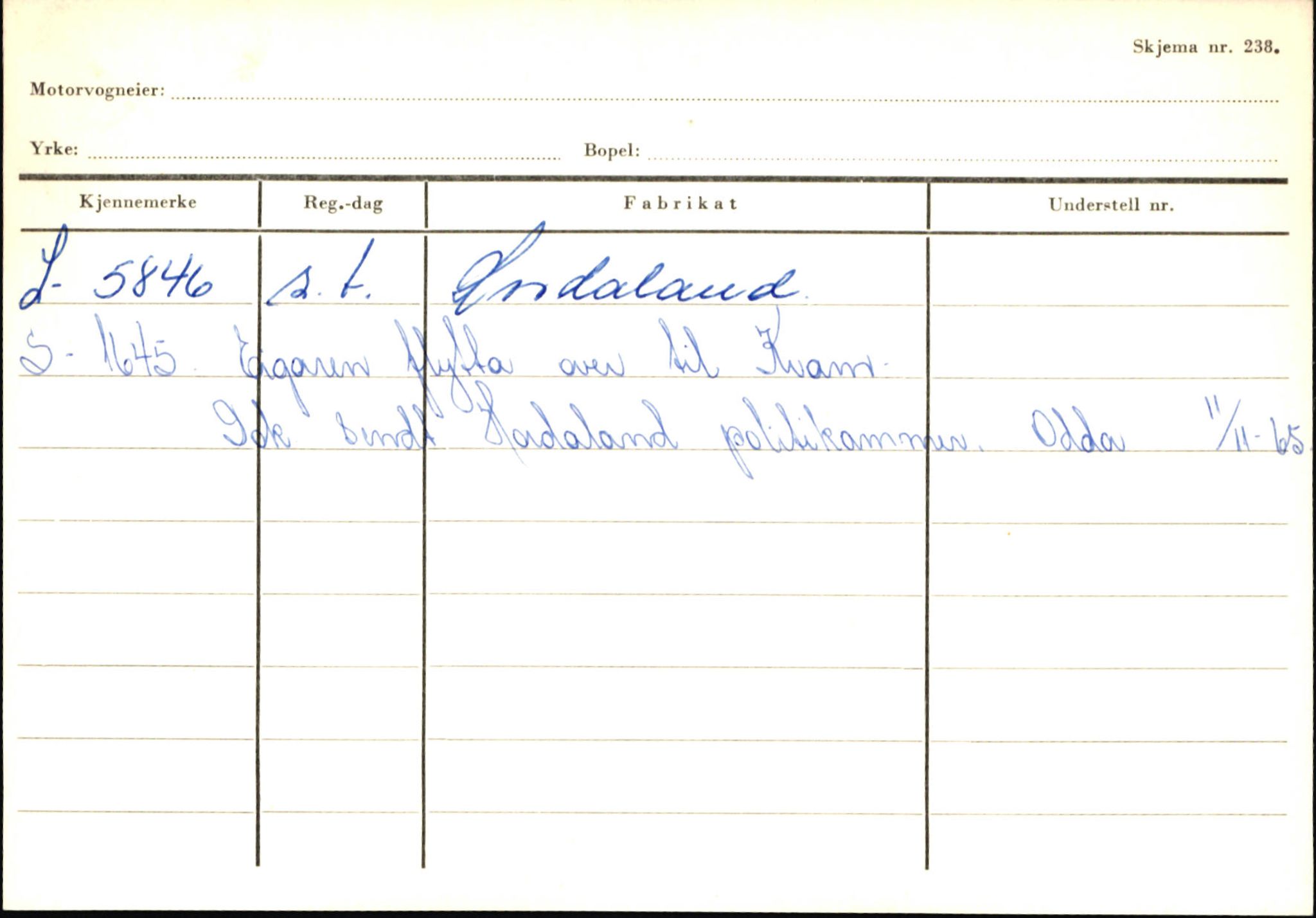 Statens vegvesen, Sogn og Fjordane vegkontor, AV/SAB-A-5301/4/F/L0146: Registerkort Årdal R-Å samt diverse kort, 1945-1975, p. 1173