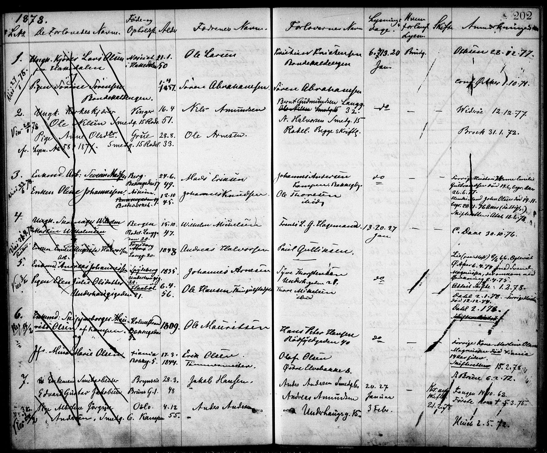 Østre Aker prestekontor Kirkebøker, SAO/A-10840/H/Ha/L0001: Banns register no. I 1, 1861-1878, p. 202