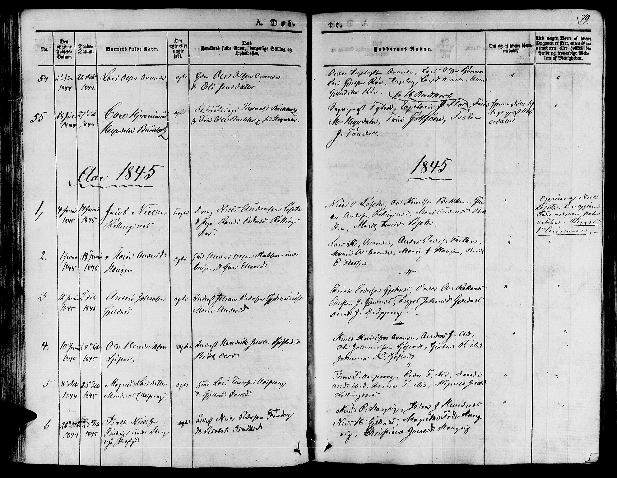 Ministerialprotokoller, klokkerbøker og fødselsregistre - Møre og Romsdal, AV/SAT-A-1454/592/L1024: Parish register (official) no. 592A03 /1, 1831-1849, p. 79