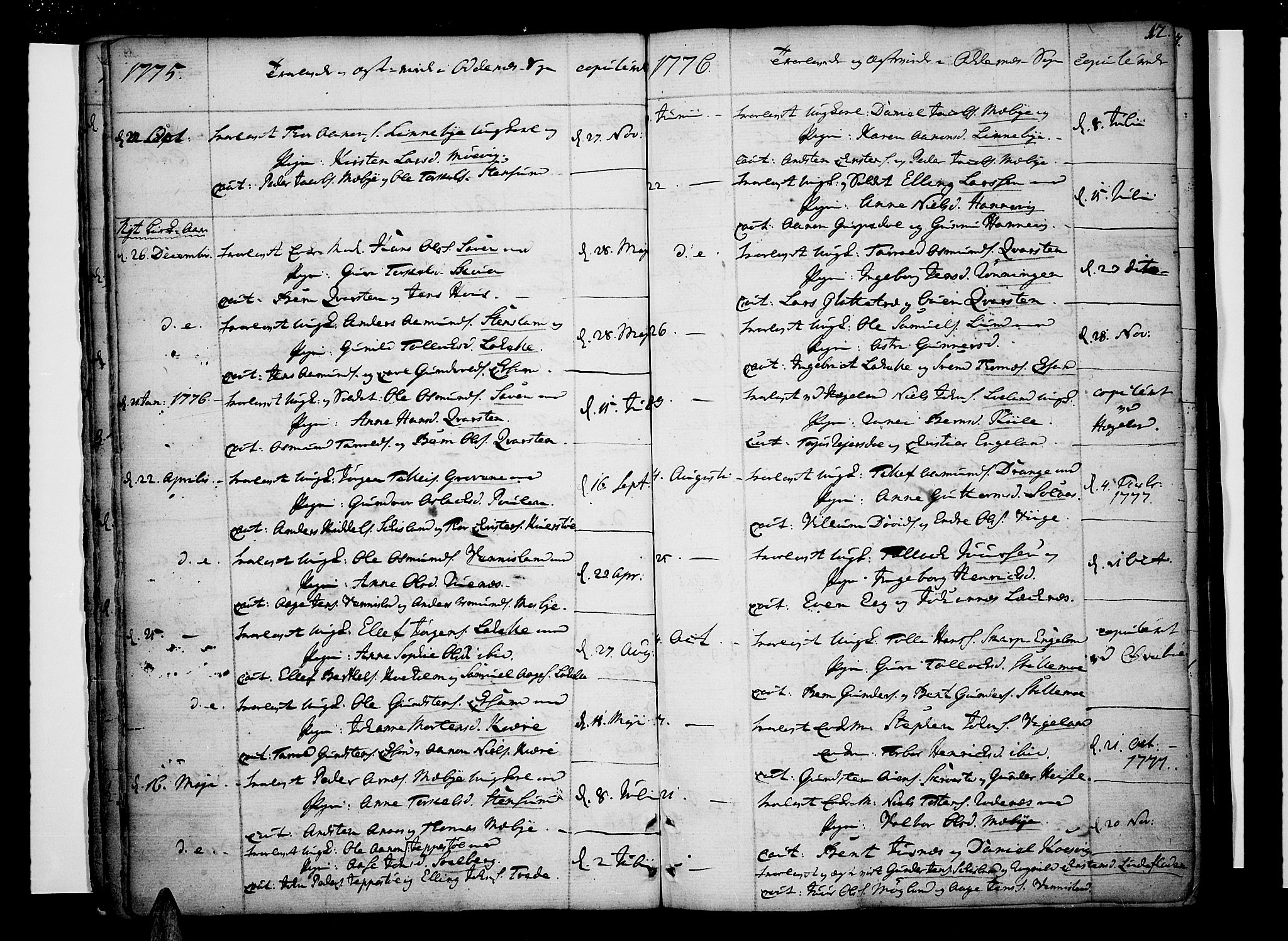 Oddernes sokneprestkontor, SAK/1111-0033/F/Fa/Faa/L0004: Parish register (official) no. A 4, 1764-1820, p. 12
