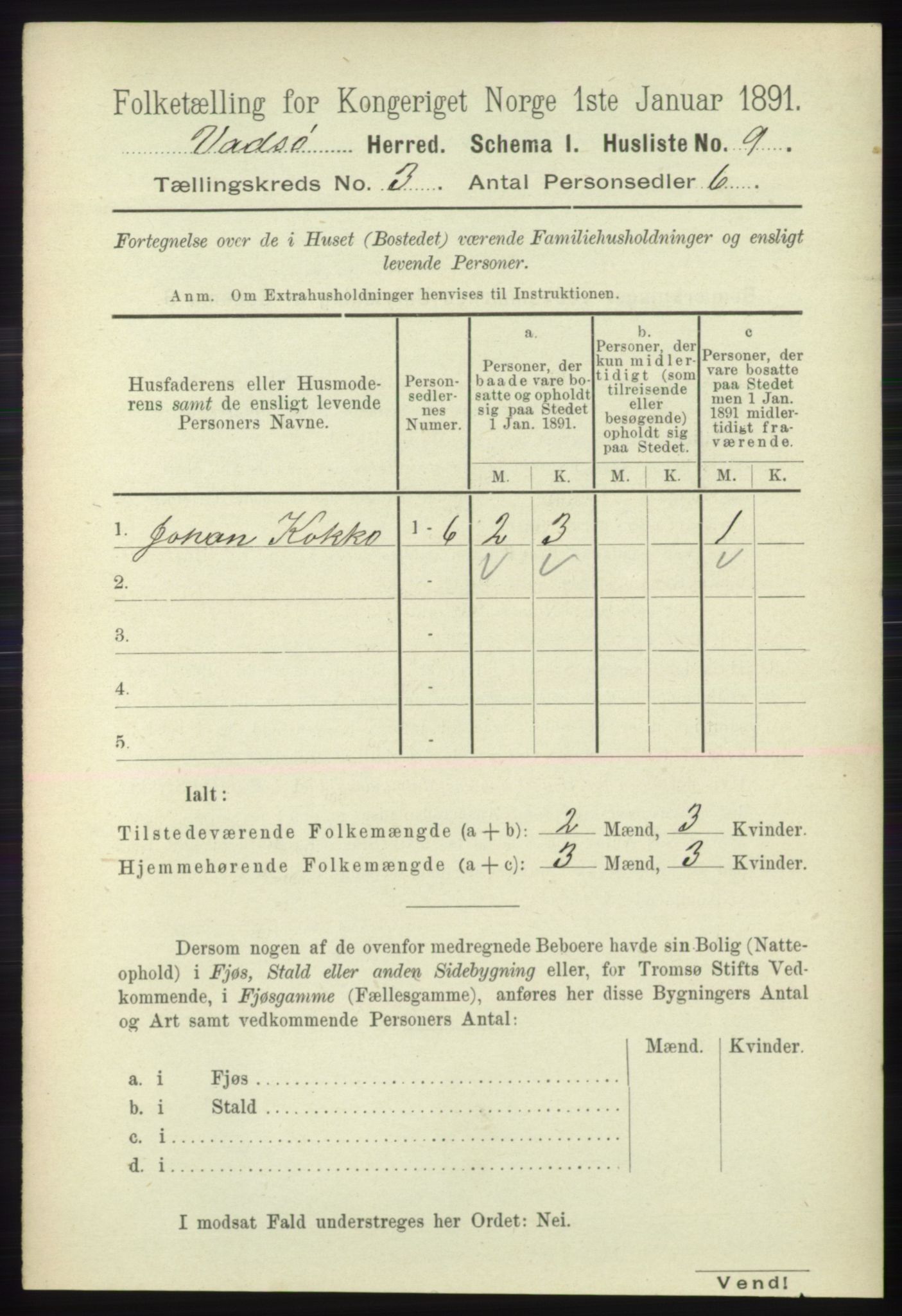 RA, 1891 census for 2029 Vadsø, 1891, p. 778