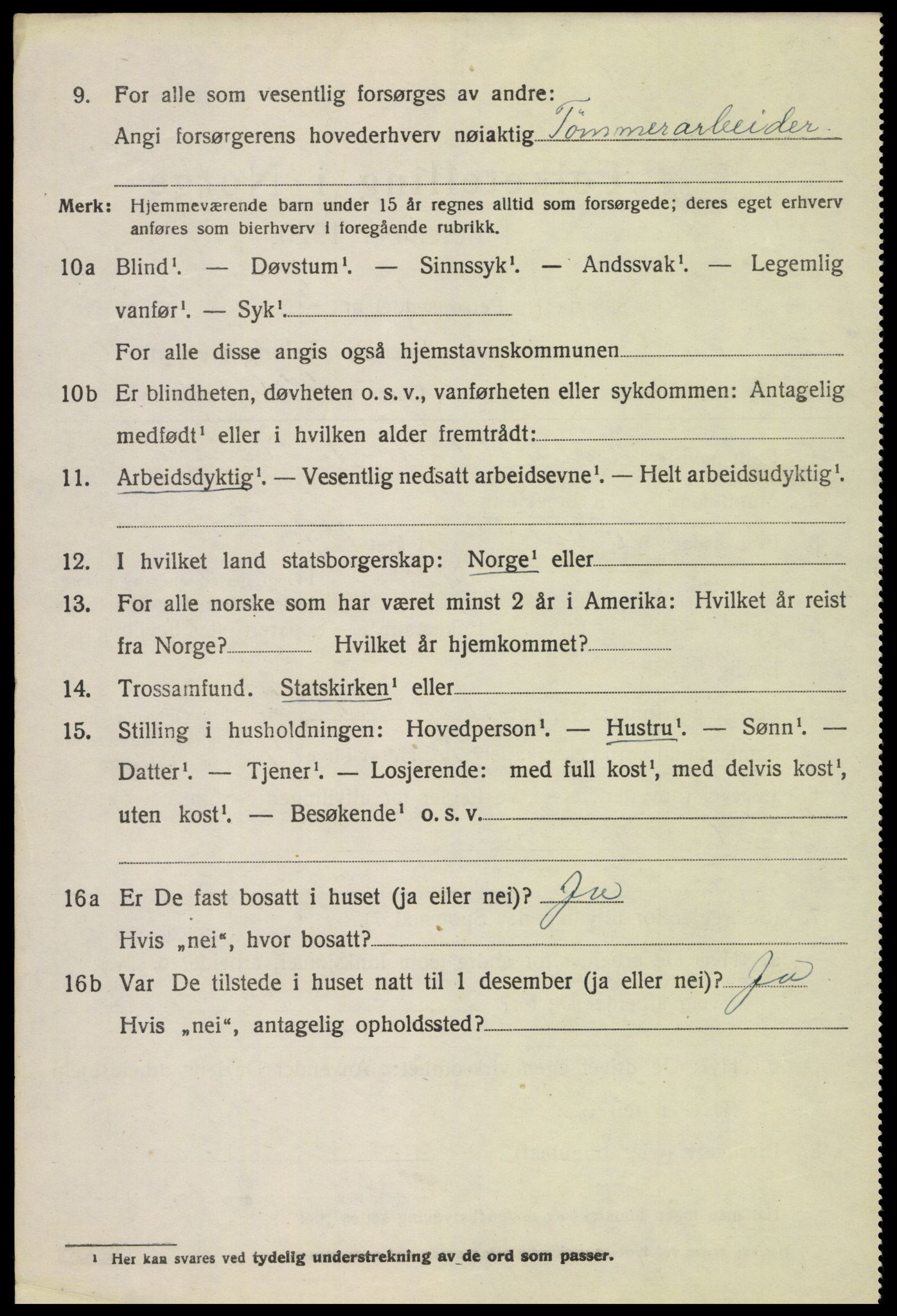 SAH, 1920 census for Sel, 1920, p. 3125