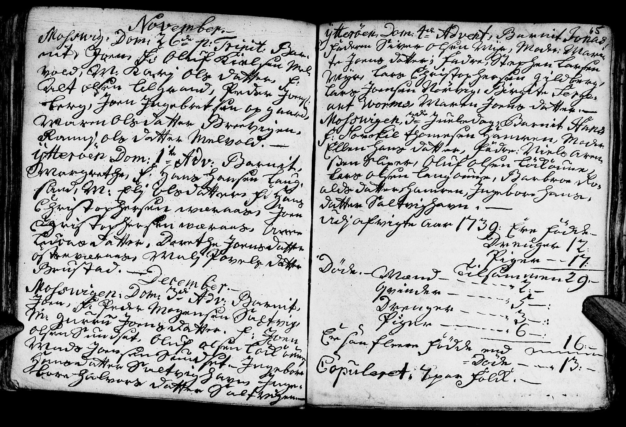 Ministerialprotokoller, klokkerbøker og fødselsregistre - Nord-Trøndelag, SAT/A-1458/722/L0215: Parish register (official) no. 722A02, 1718-1755, p. 65