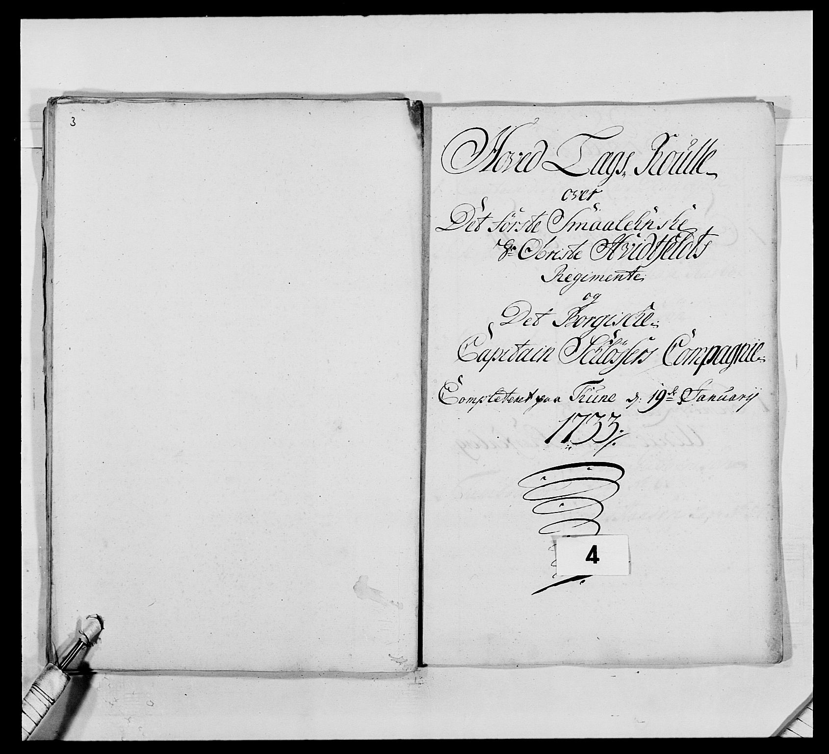Kommanderende general (KG I) med Det norske krigsdirektorium, AV/RA-EA-5419/E/Ea/L0495: 1. Smålenske regiment, 1732-1763, p. 42