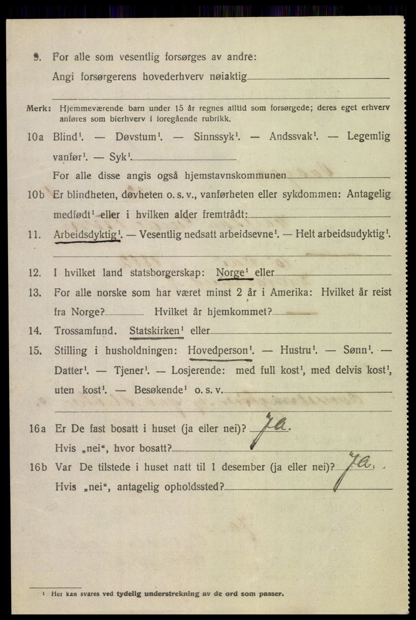 SAH, 1920 census for Vågå, 1920, p. 7325