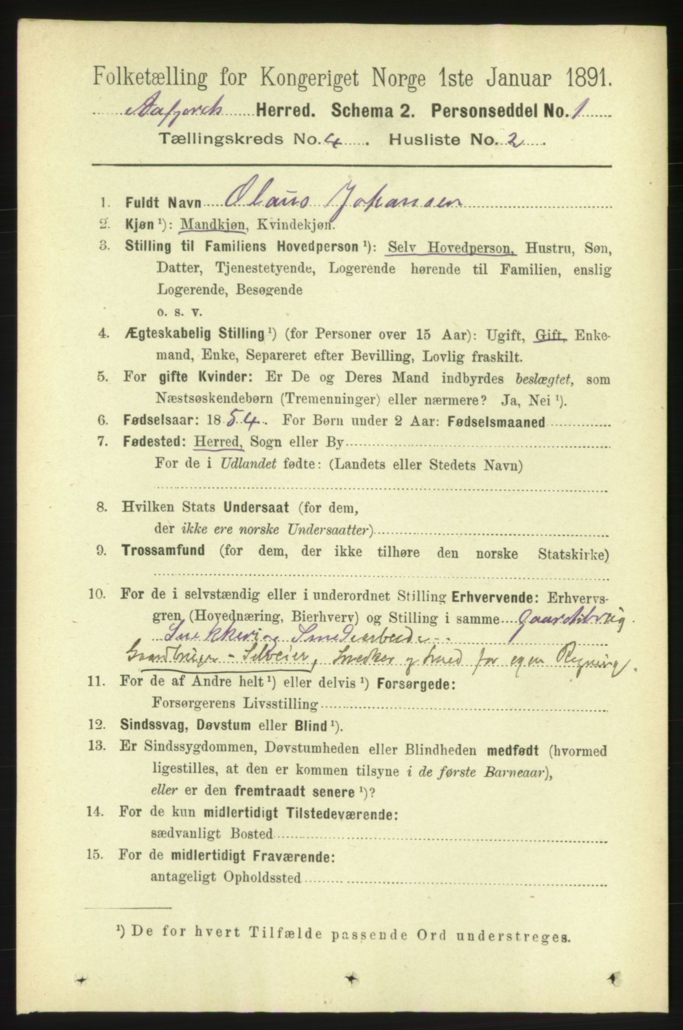 RA, 1891 census for 1630 Åfjord, 1891, p. 796