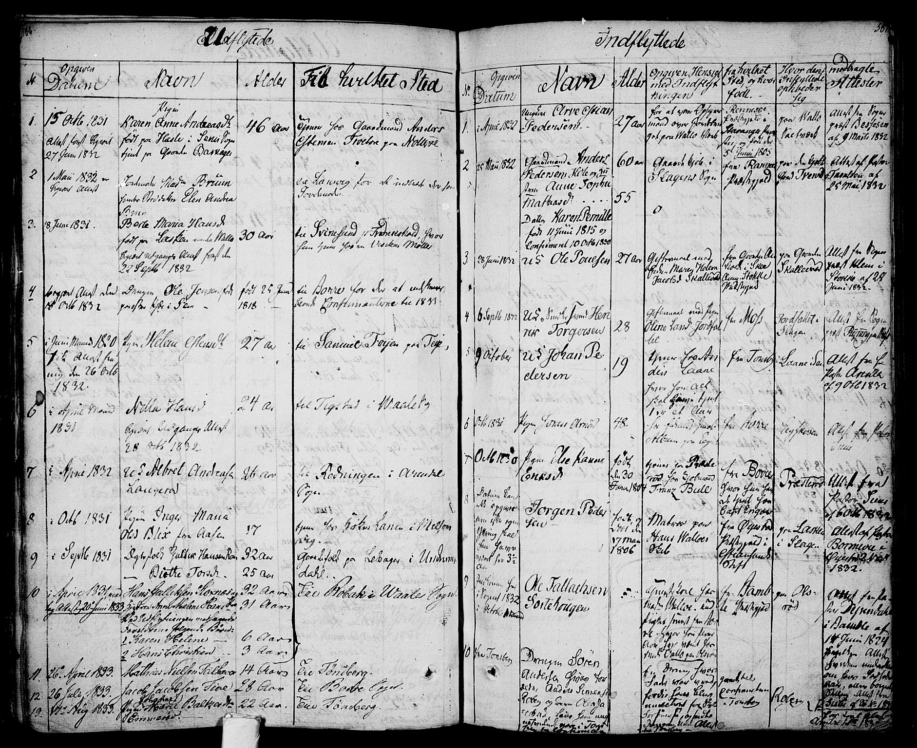 Sem kirkebøker, SAKO/A-5/F/Fa/L0005: Parish register (official) no. I 5, 1825-1842, p. 586-587