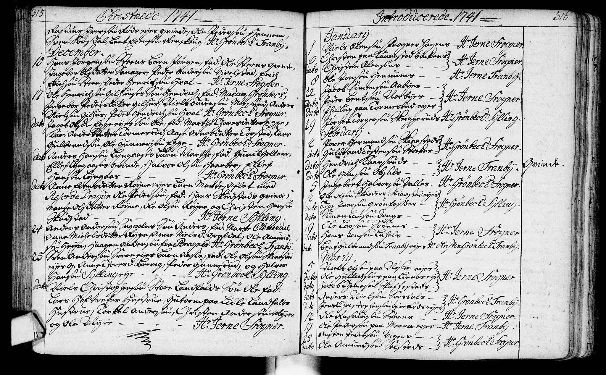 Lier kirkebøker, SAKO/A-230/F/Fa/L0003: Parish register (official) no. I 3, 1727-1748, p. 315-316