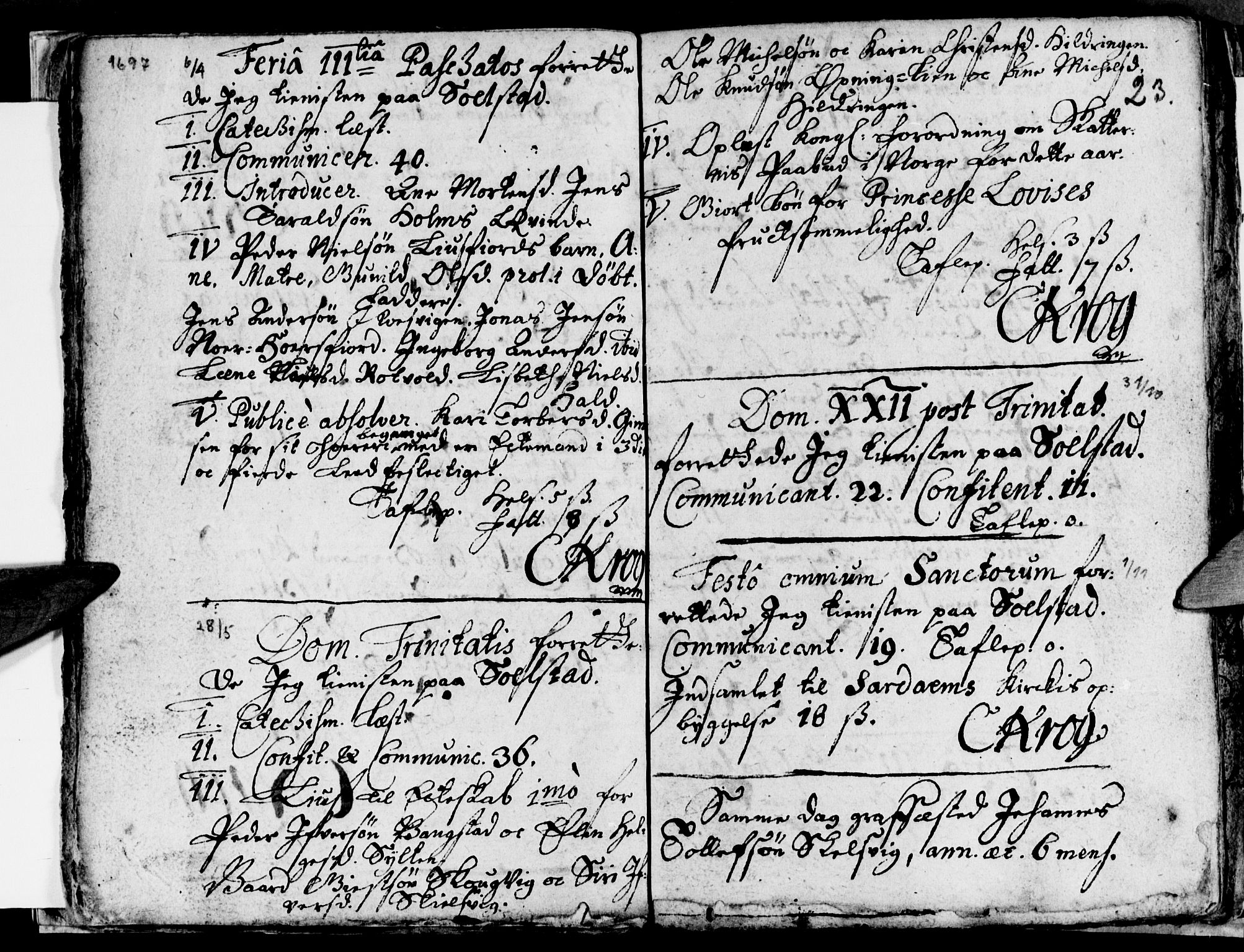 Ministerialprotokoller, klokkerbøker og fødselsregistre - Nordland, SAT/A-1459/811/L0164: Parish register (official) no. 811A01, 1677-1762, p. 23