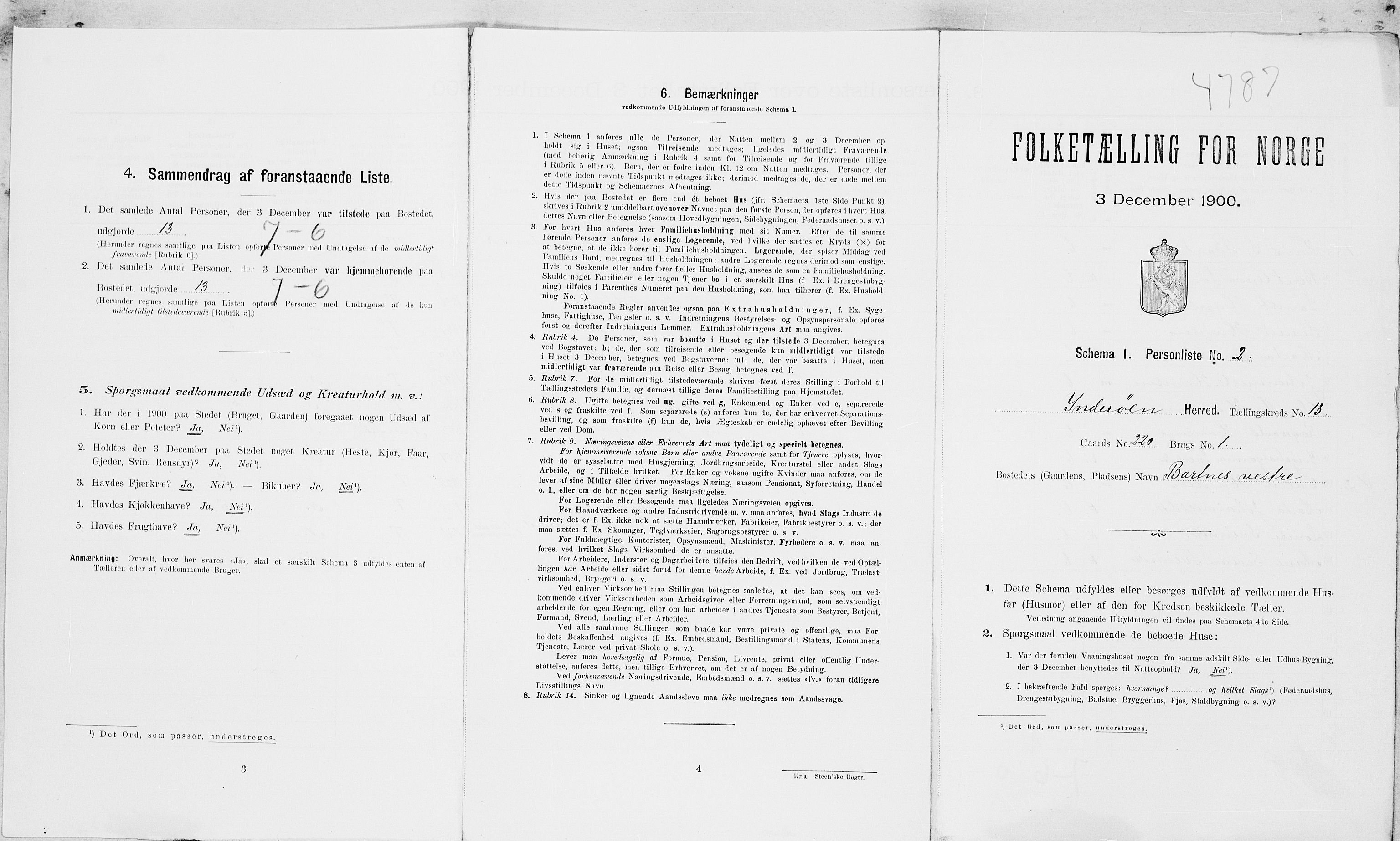 SAT, 1900 census for Inderøy, 1900, p. 1576