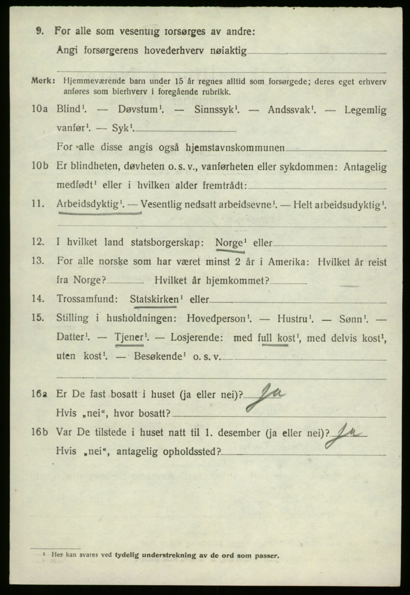 SAB, 1920 census for Gloppen, 1920, p. 5219