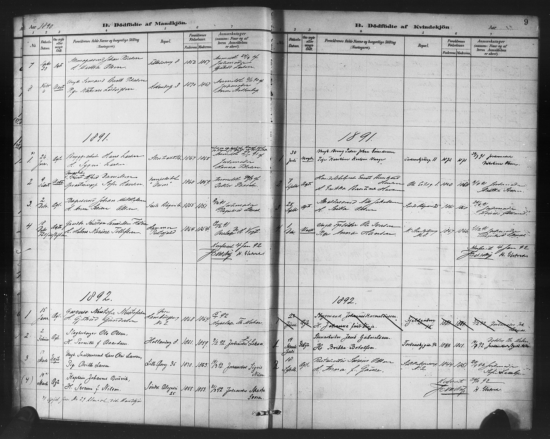 Korskirken sokneprestembete, SAB/A-76101/H/Haa/L0047: Parish register (official) no. E 5, 1884-1910, p. 9
