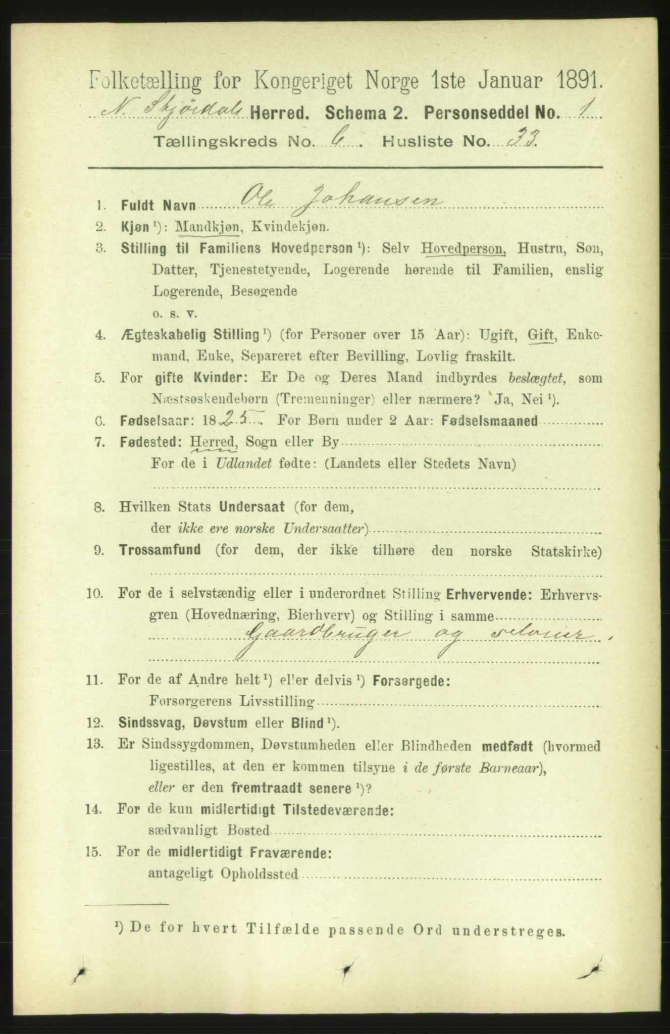 RA, 1891 census for 1714 Nedre Stjørdal, 1891, p. 2752