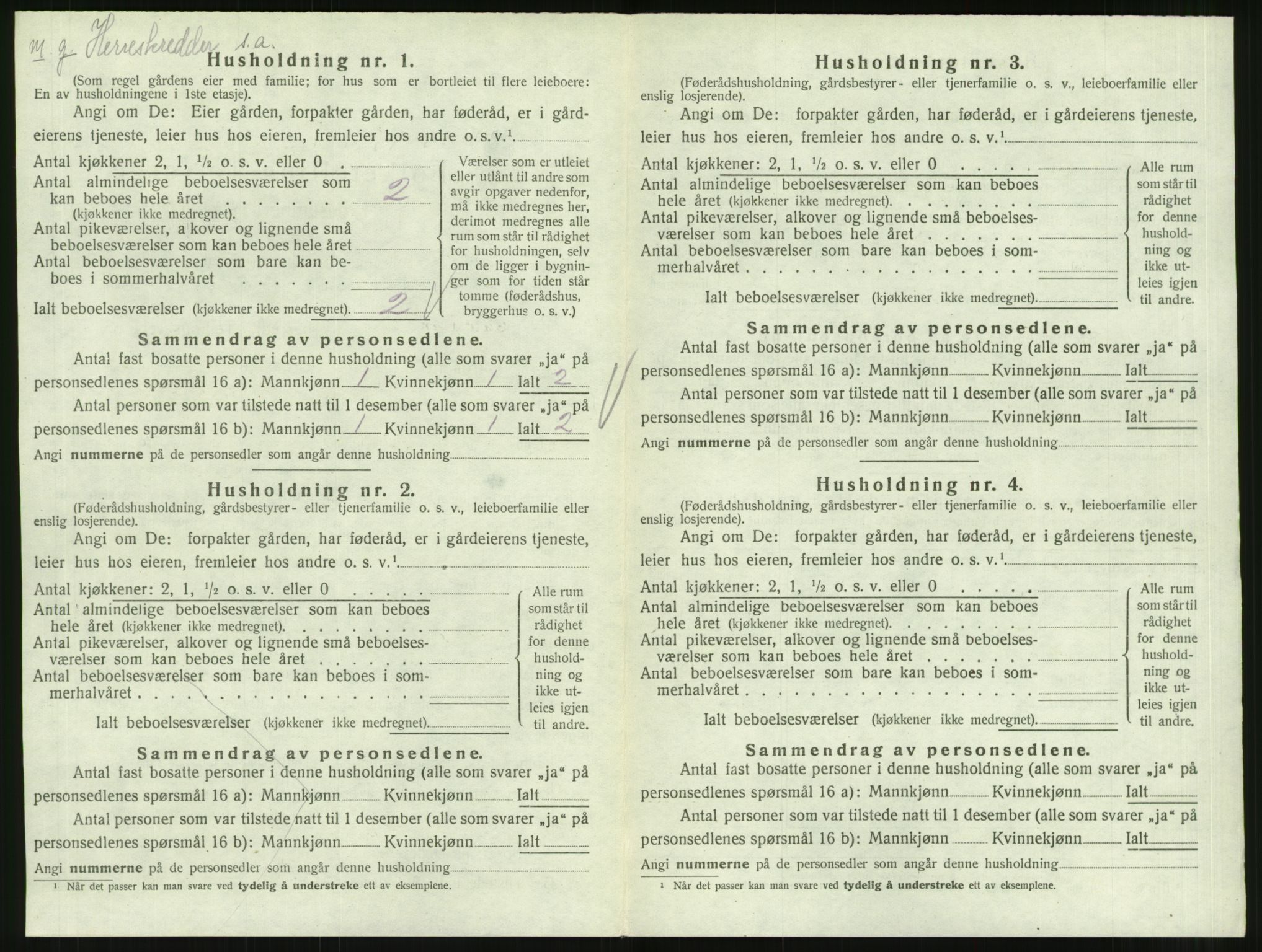 SAT, 1920 census for Ålvundeid, 1920, p. 27