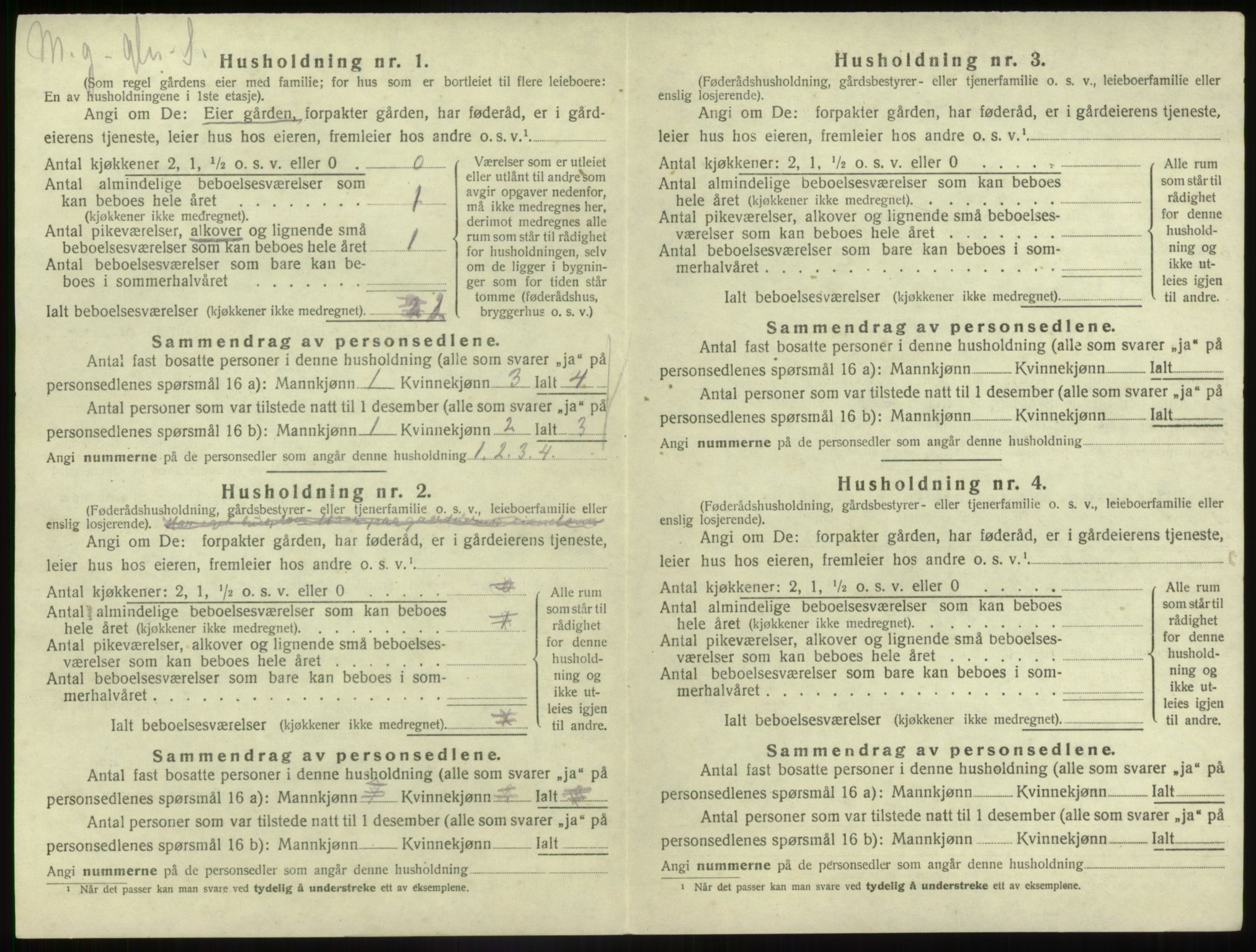 SAB, 1920 census for Gaular, 1920, p. 256