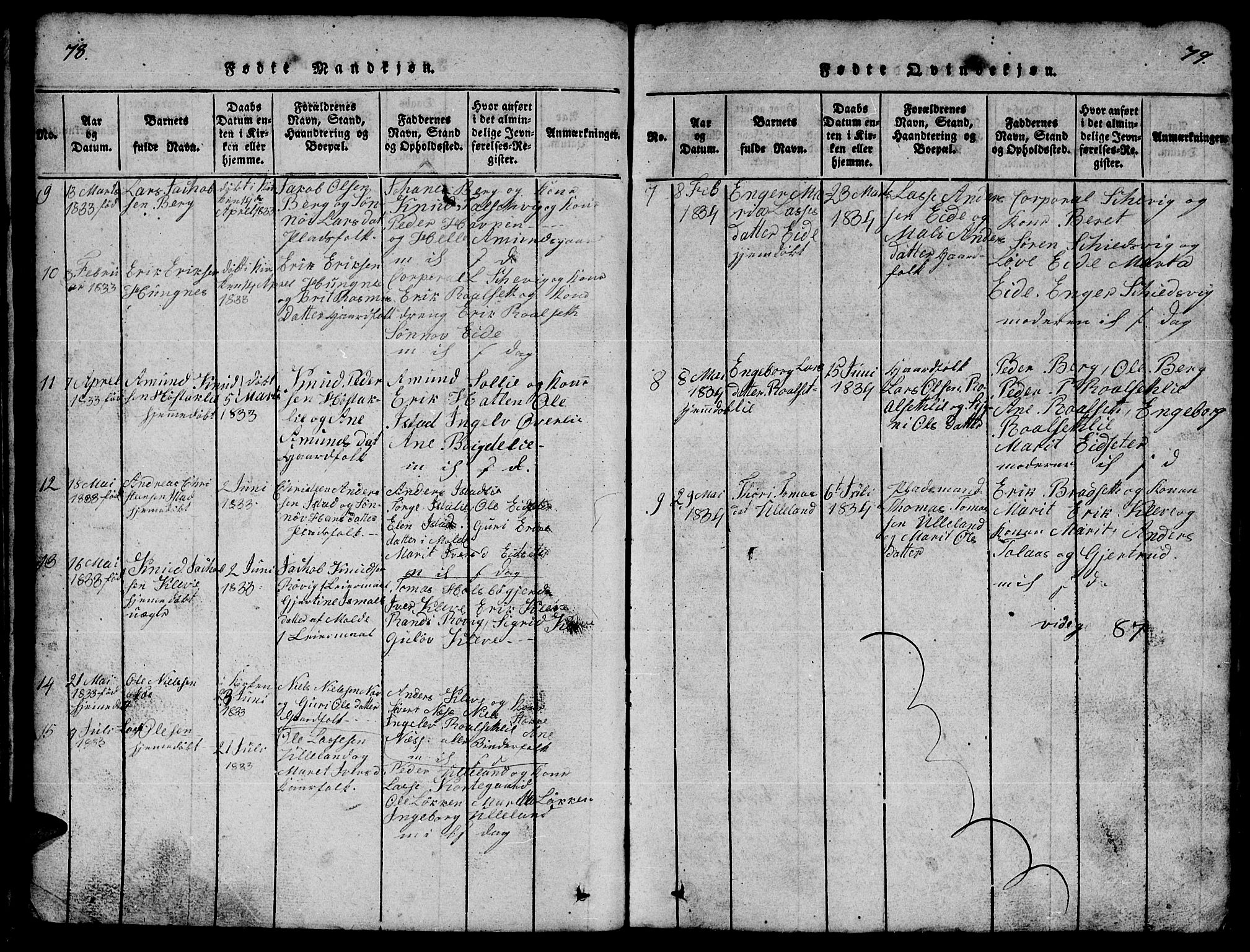 Ministerialprotokoller, klokkerbøker og fødselsregistre - Møre og Romsdal, AV/SAT-A-1454/557/L0683: Parish register (copy) no. 557C01, 1818-1862, p. 78-79