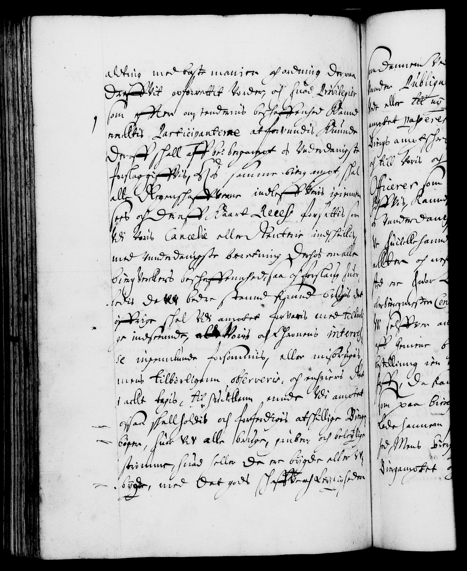 Danske Kanselli 1572-1799, AV/RA-EA-3023/F/Fc/Fca/Fcaa/L0008: Norske registre (mikrofilm), 1651-1656, p. 377b