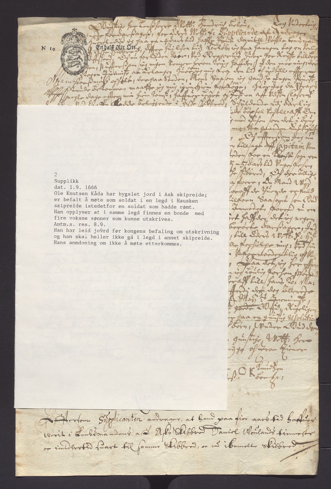 Stavanger len, AV/SAST-A-101870/Ob/L0040: Diverse, 1666-1667, p. 3