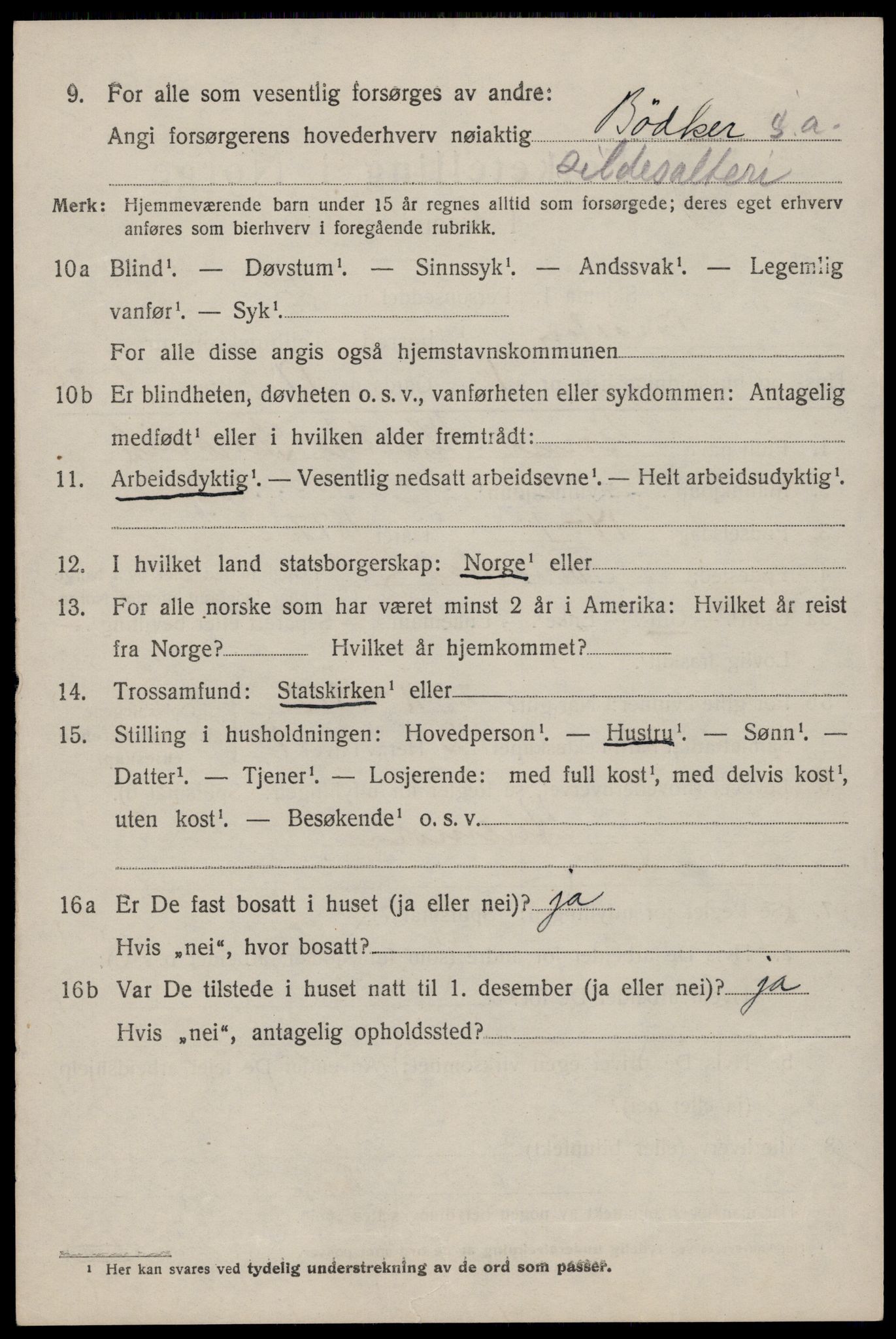 SAST, 1920 census for Torvastad, 1920, p. 2933