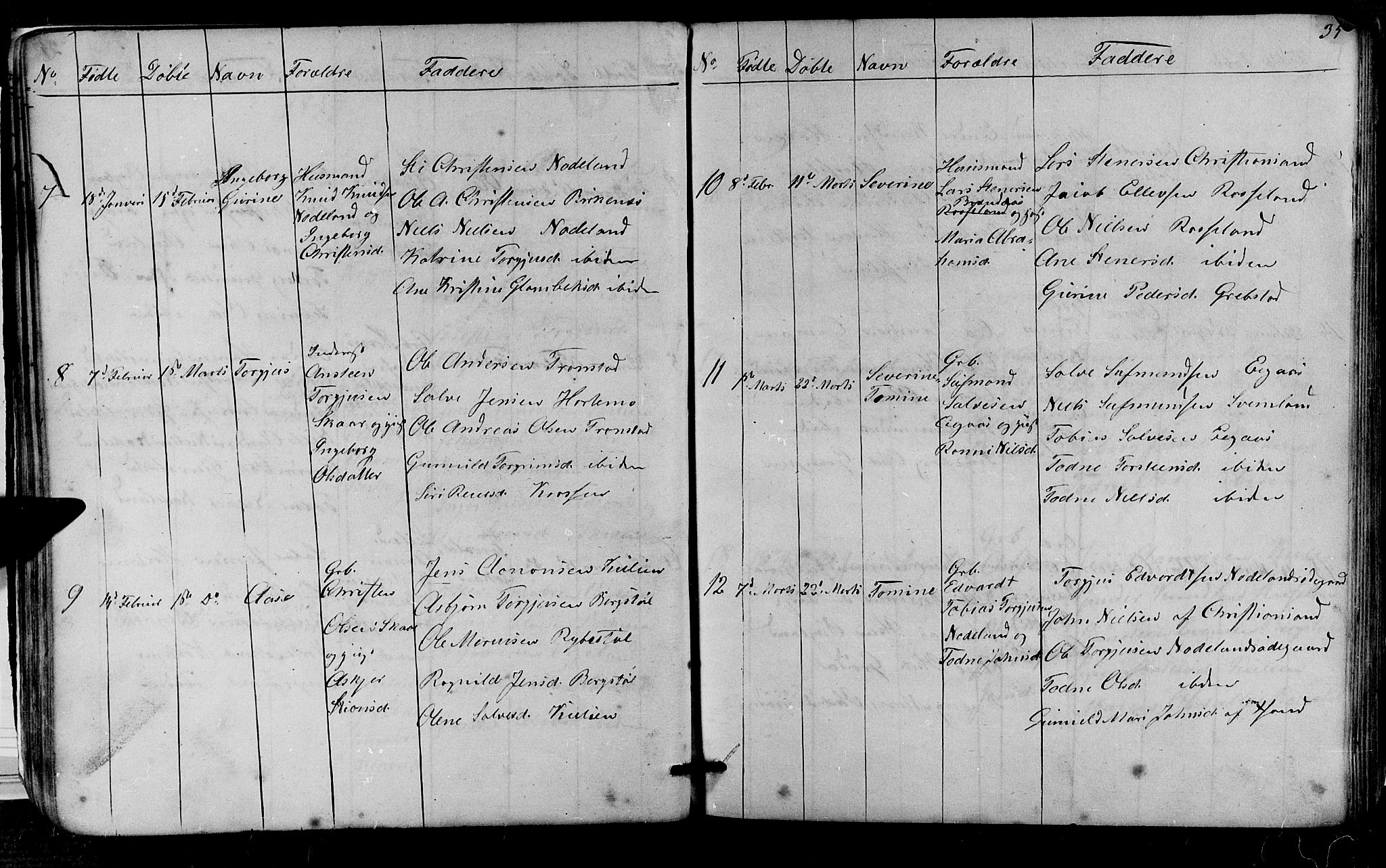 Søgne sokneprestkontor, SAK/1111-0037/F/Fb/Fba/L0002: Parish register (copy) no. B 2, 1848-1873, p. 35