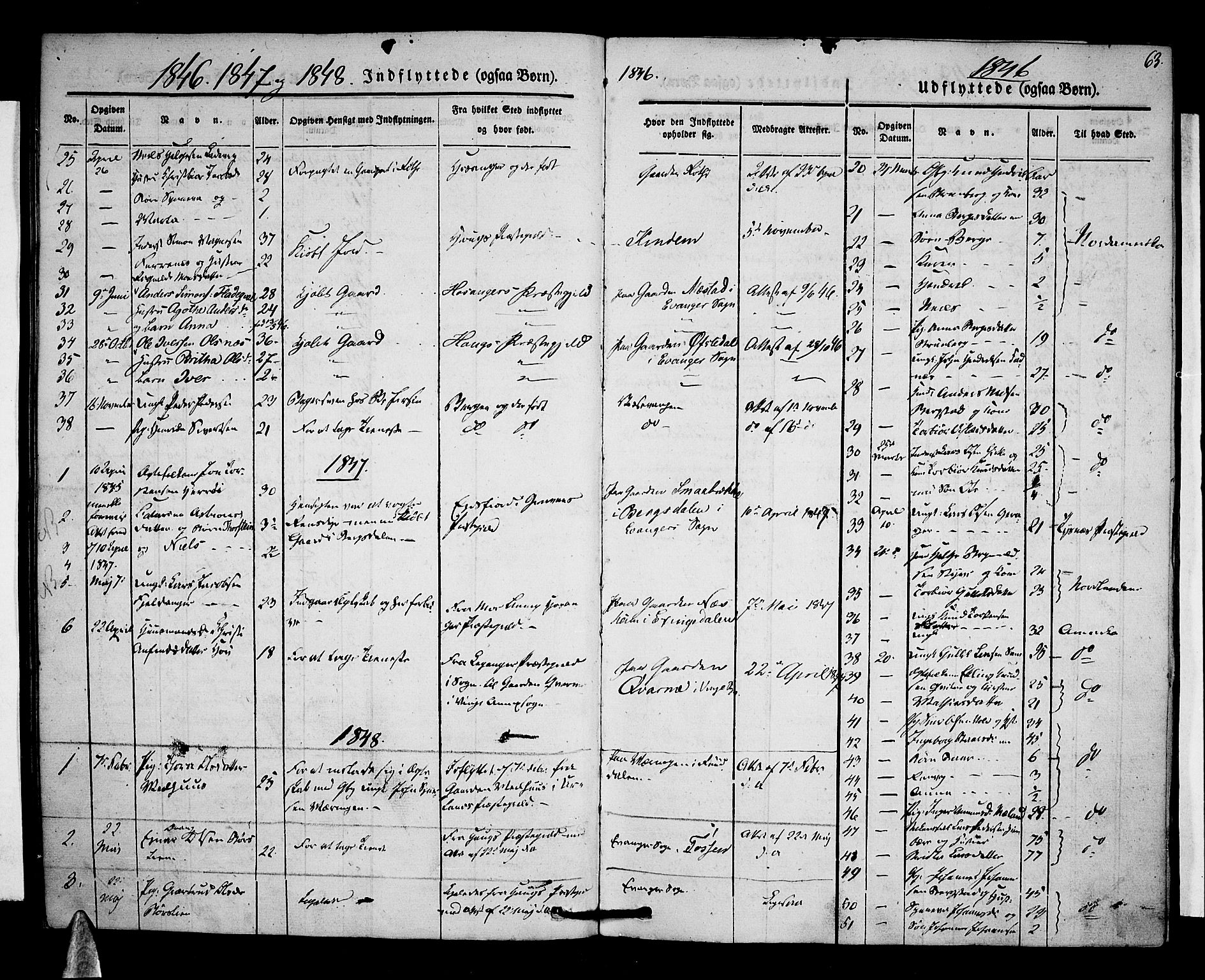 Voss sokneprestembete, AV/SAB-A-79001/H/Haa: Parish register (official) no. A 15, 1845-1855, p. 63