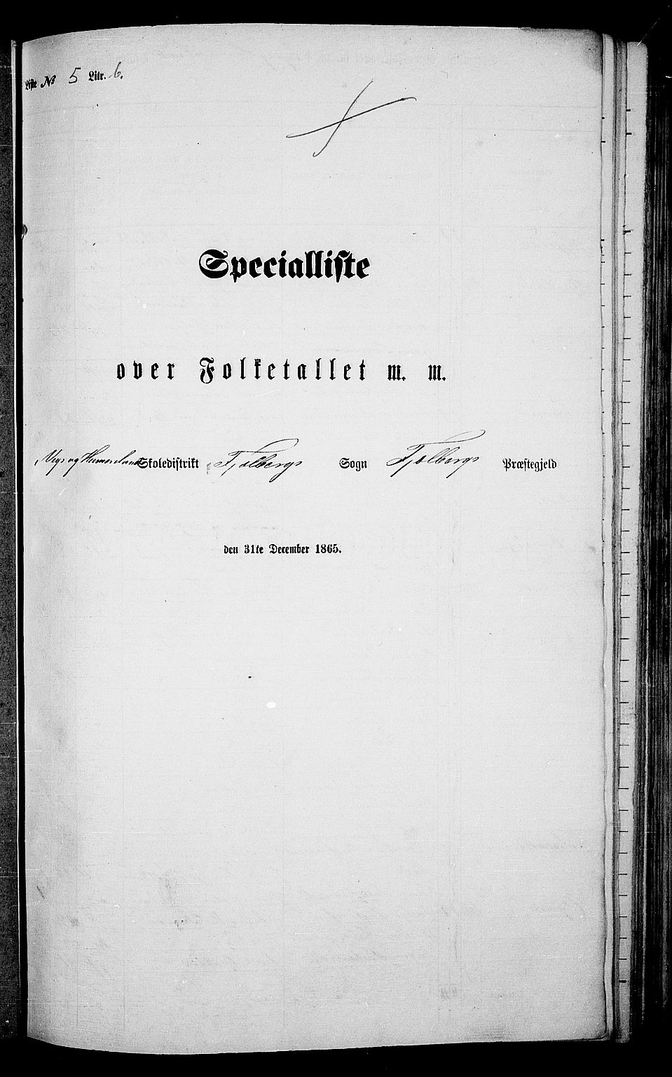 RA, 1865 census for Fjelberg, 1865, p. 80