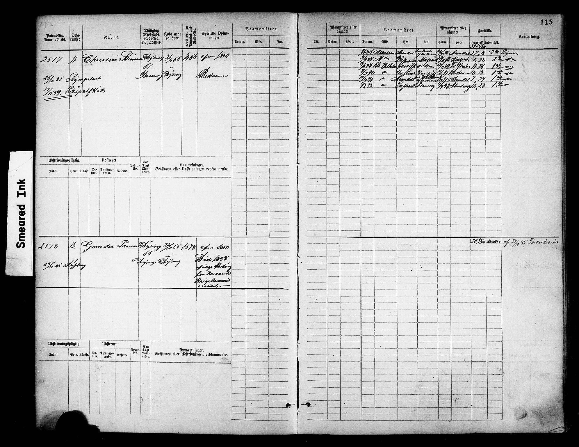 Tvedestrand mønstringskrets, AV/SAK-2031-0011/F/Fb/L0018: Hovedrulle nr 2289-3056, U-34, 1882-1892, p. 120