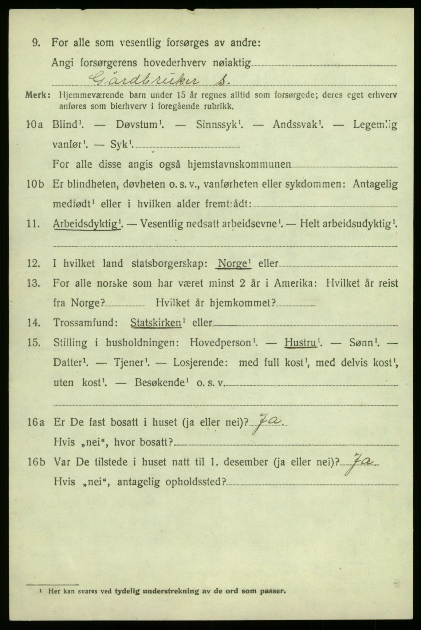 SAB, 1920 census for Sogndal, 1920, p. 2382