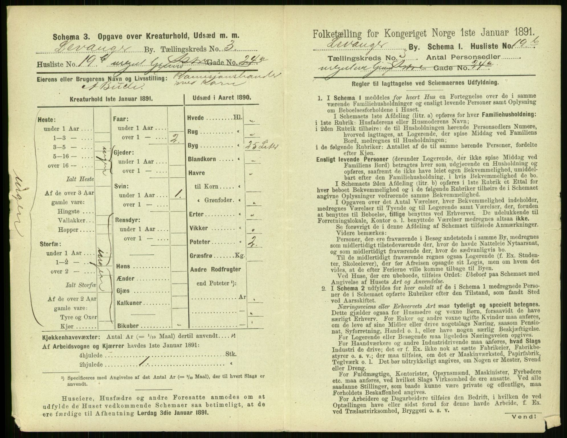 RA, 1891 census for 1701 Levanger, 1891, p. 879